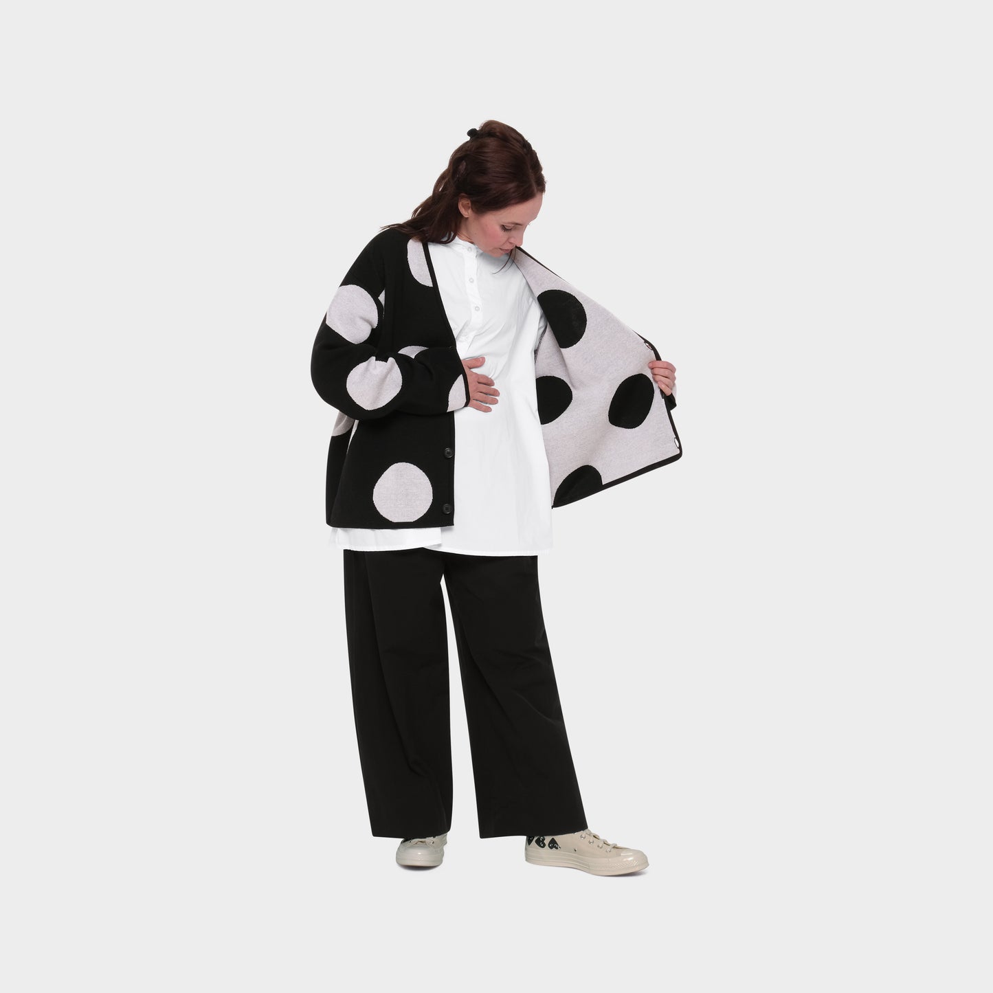 OMEN Strickjacke Buttercup Kreise DS am model