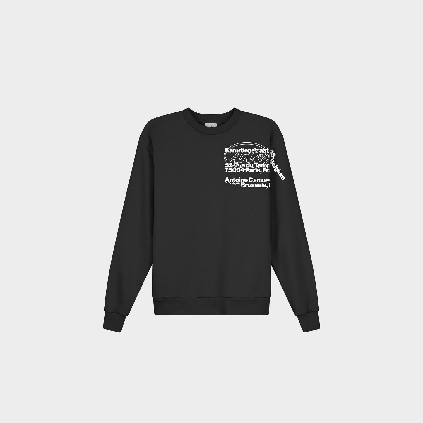 Arte Antwerp Address Crewneck in Farbe black