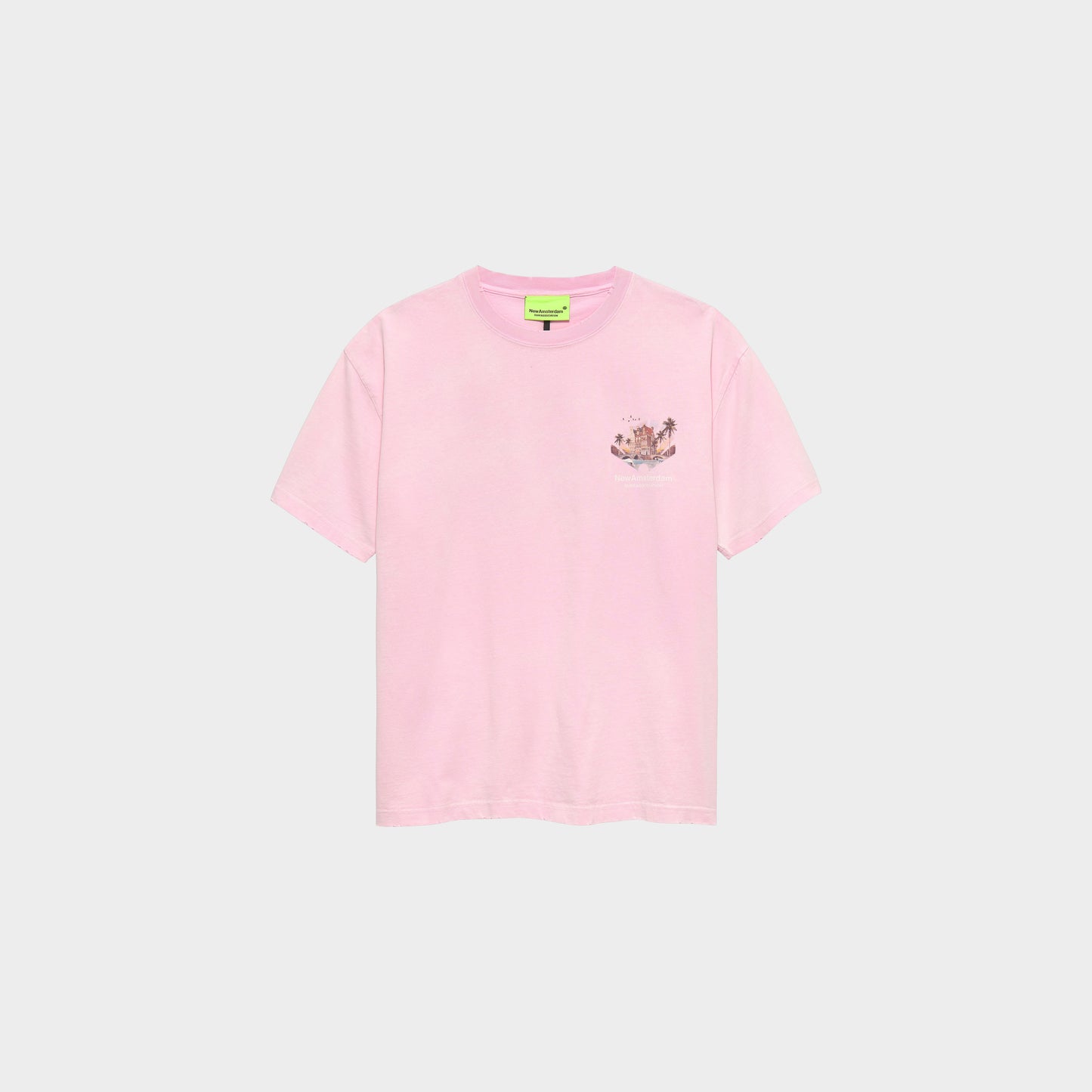 New Amsterdam Surf Association Tropical Tee in Farbe pink