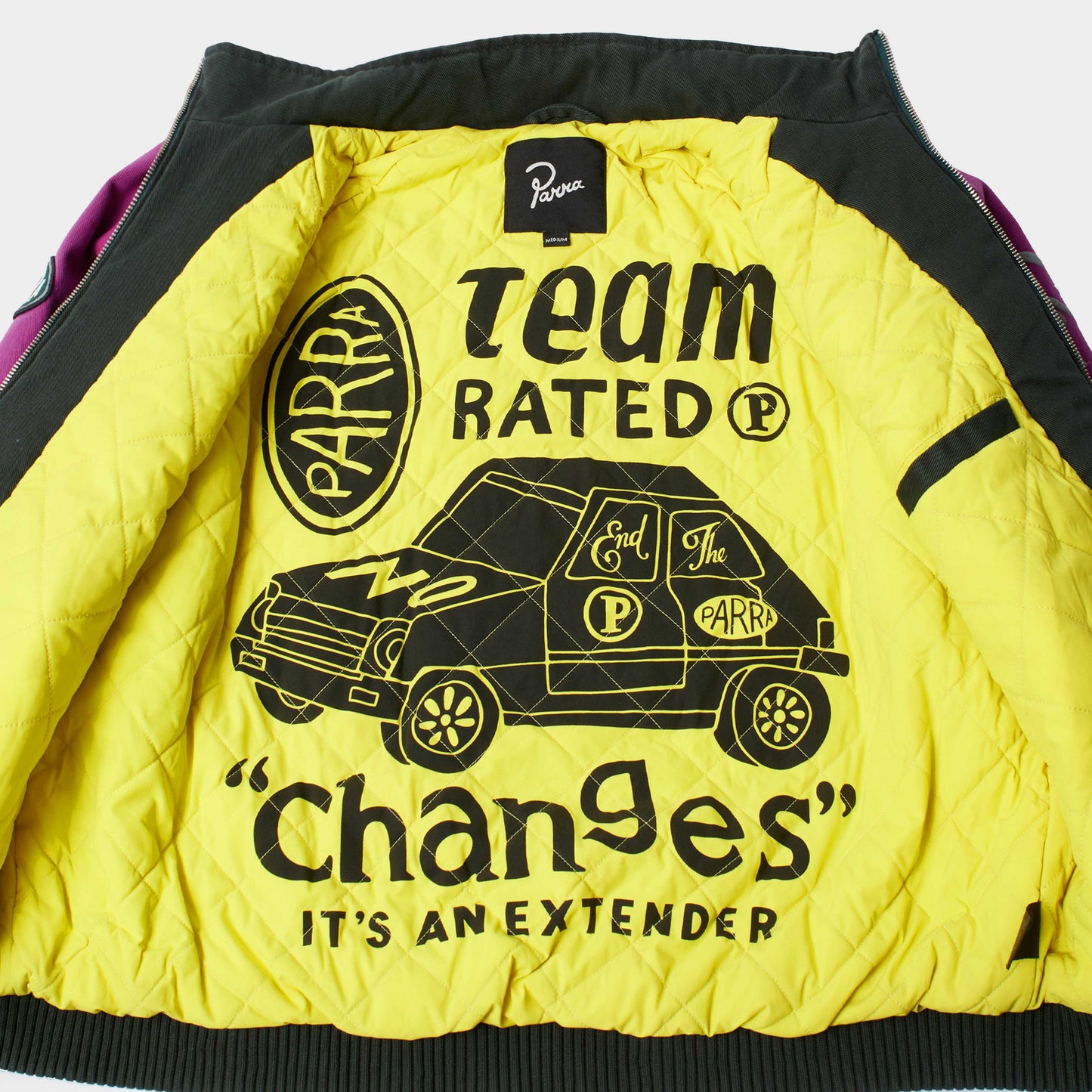 byParra Owl Meets Rat Racing Jacket in Farbe purple_pink