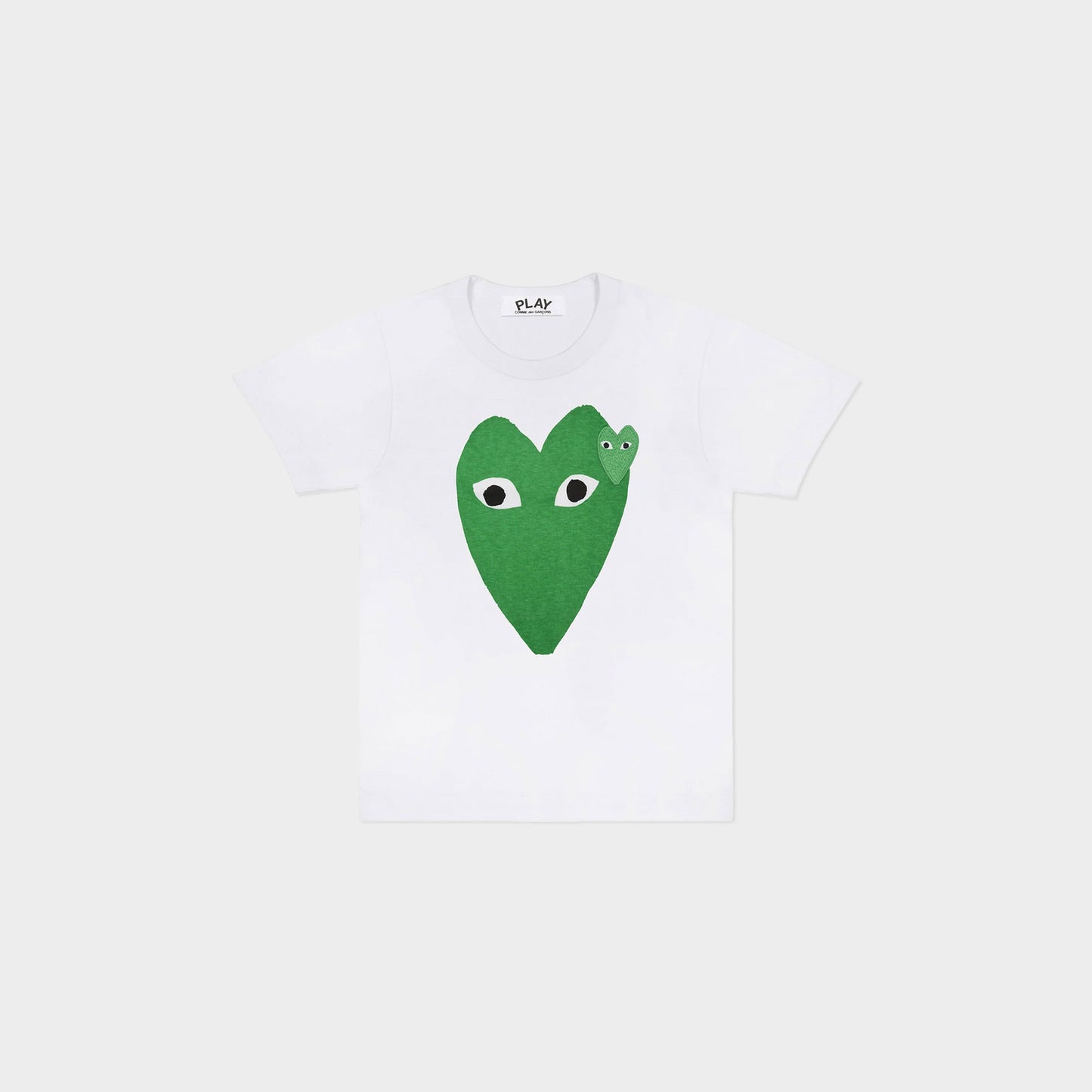 CDG Play T-Shirt - Green Emblem Knit in Farbe white