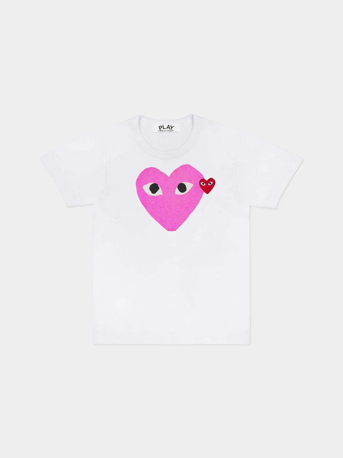 Comme desGarçons T-Shirt Red Emblem Knit in Farbe pink