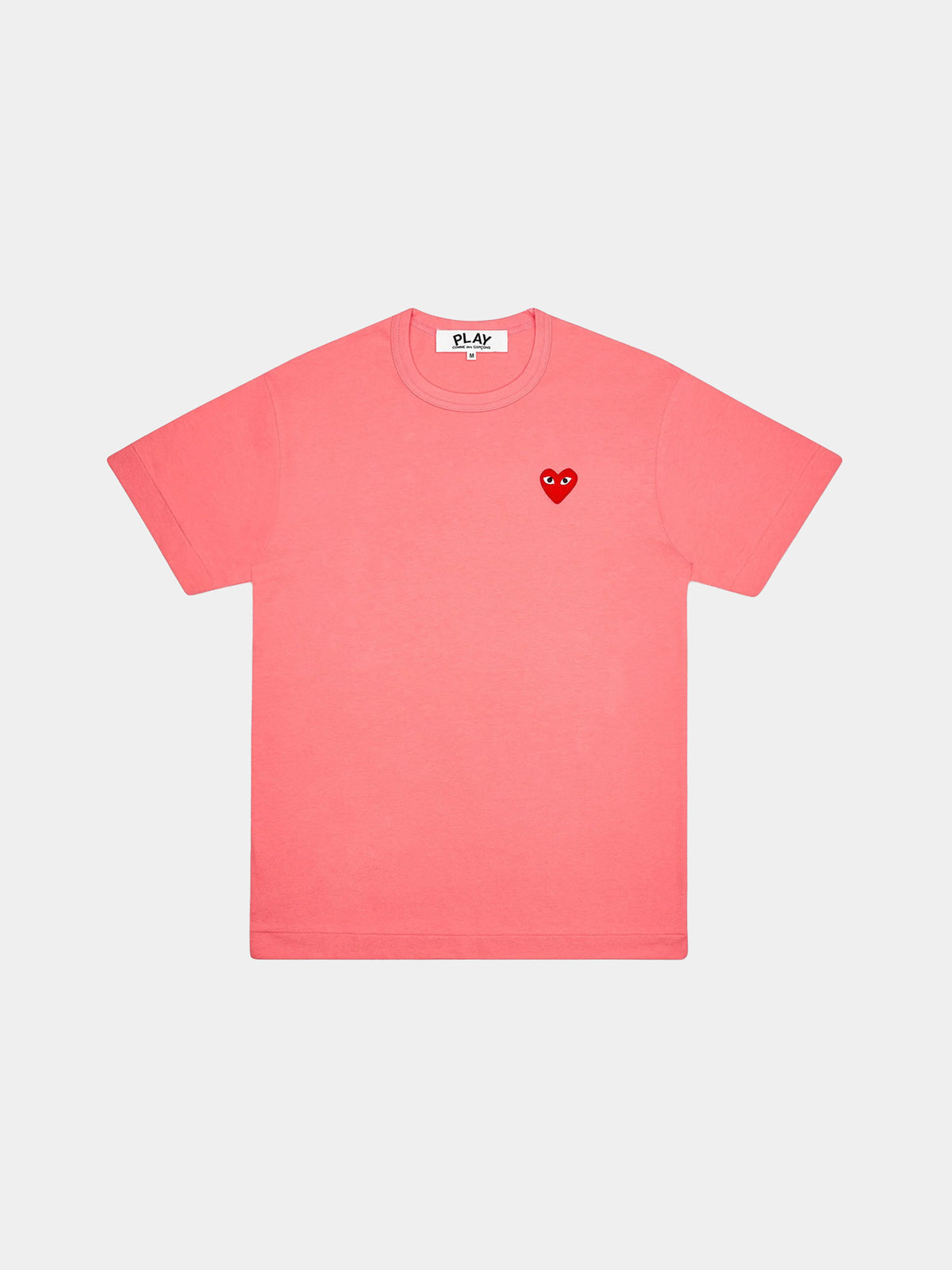 Comme des Garcons Play T-Shirt - Colourful - Pink/ Red Heart Emblem in Farbe pink