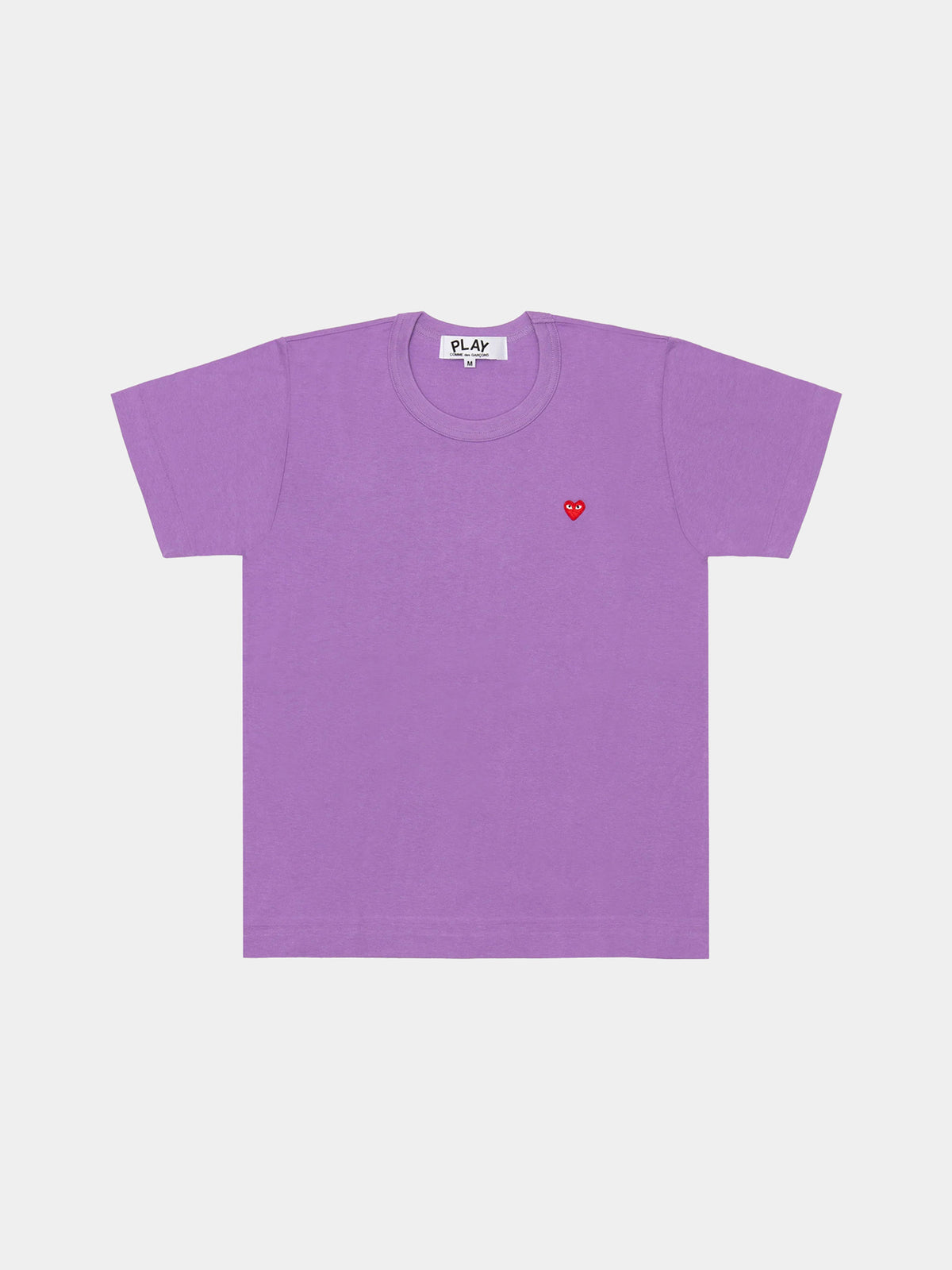 Comme des Garçons Play Color Series T-Shirt - Purple/ Small Red Heart Emblem in Farbe purple
