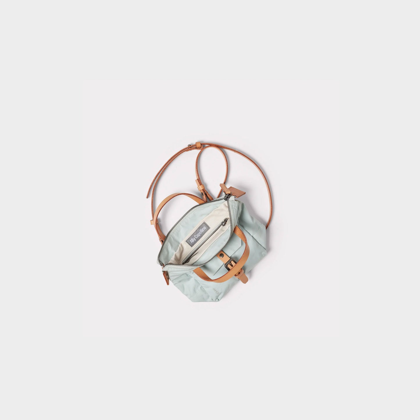 Ally Capellino Squat 2.0 Waxed Cotton Mini Crossbody Bag in Farbe iceberg