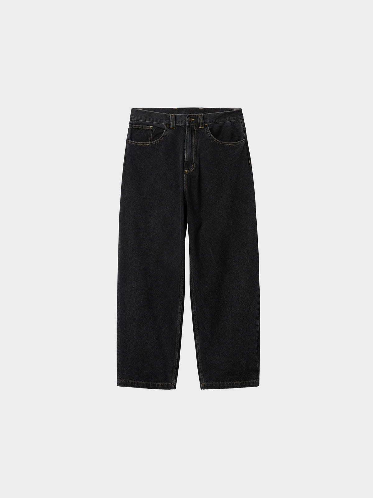 Carhartt WIP Brandon Pant - Black Stone Washed in Farbe black_stone_washed