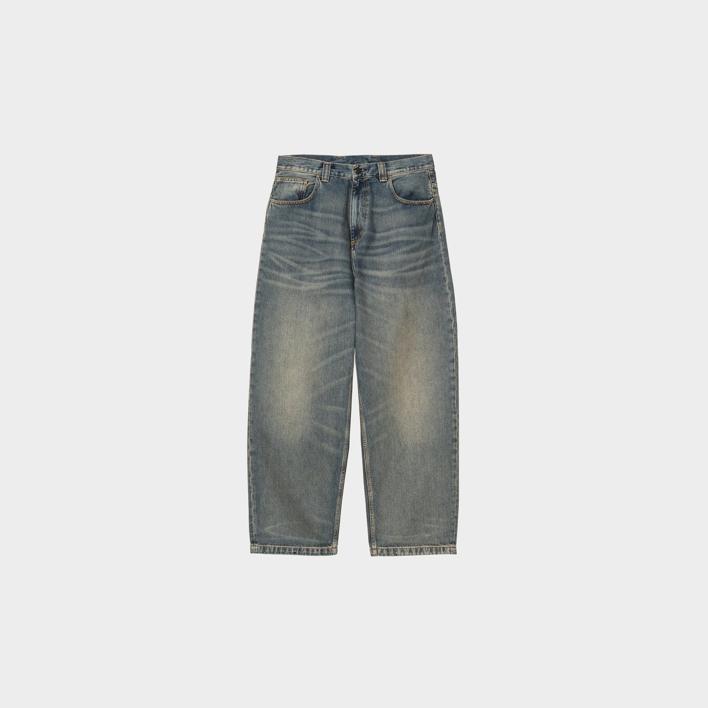 Carhartt WIP Brandon Pant Smith Denim in Farbe blue_worn_used_wash