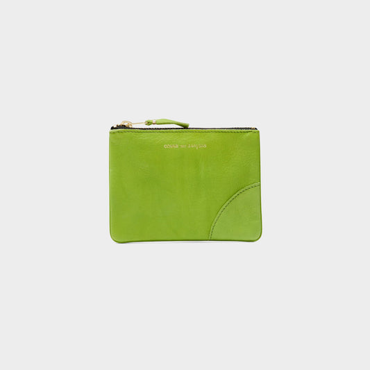CdG Washed Zip Pouch in Farbe green