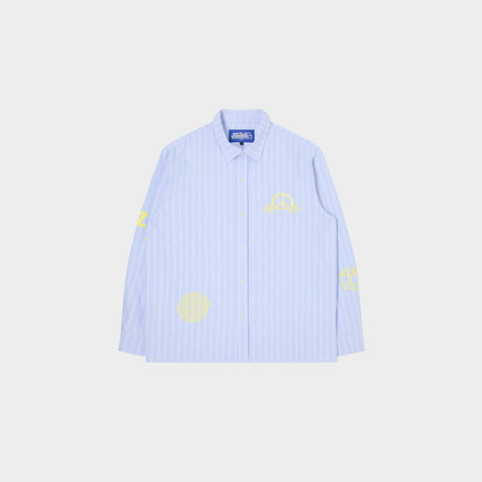 Edwin Sebastian Shirt LS in Farbe light_blue