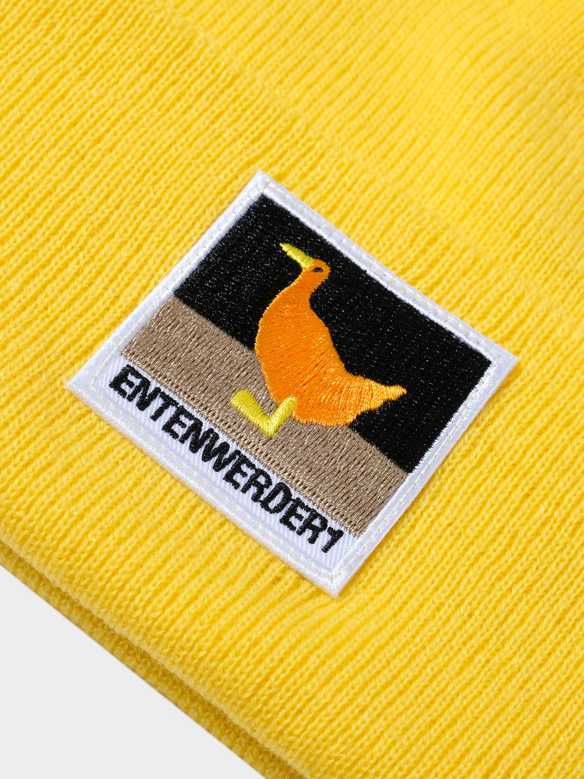 Entenwerder 1 Beanie Entenwerder - Black Patch in Farbe yellow