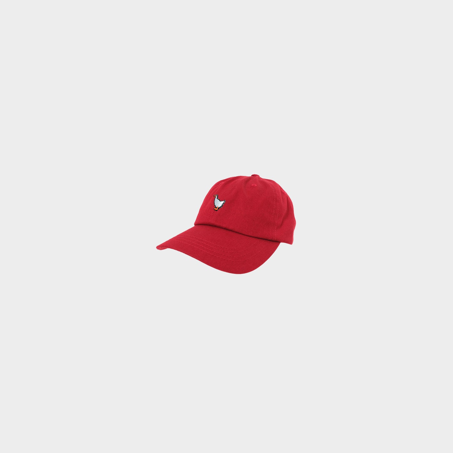 Entenwerder 1 Embroided Duck Dad Cap in Farbe red_white