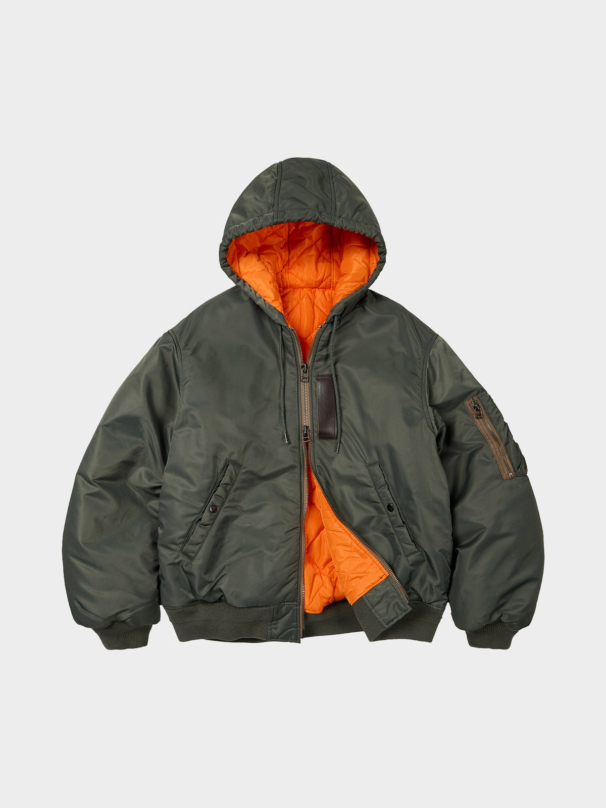 Frizmworks Active MA-1 Hooded Parka in Farbe olive