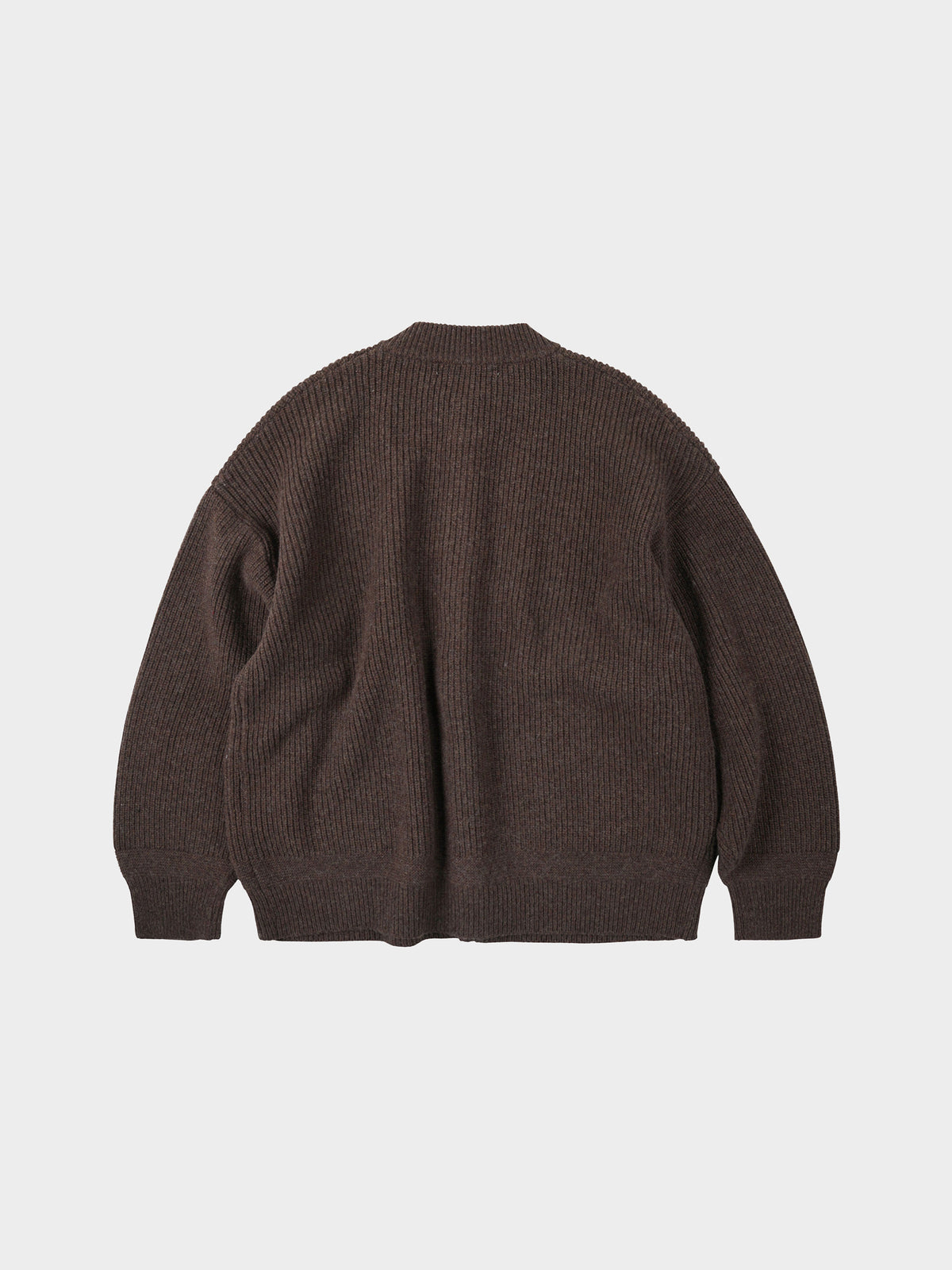 Frizmworks Heavy Wool Round Cardigan in Farbe choco_brown