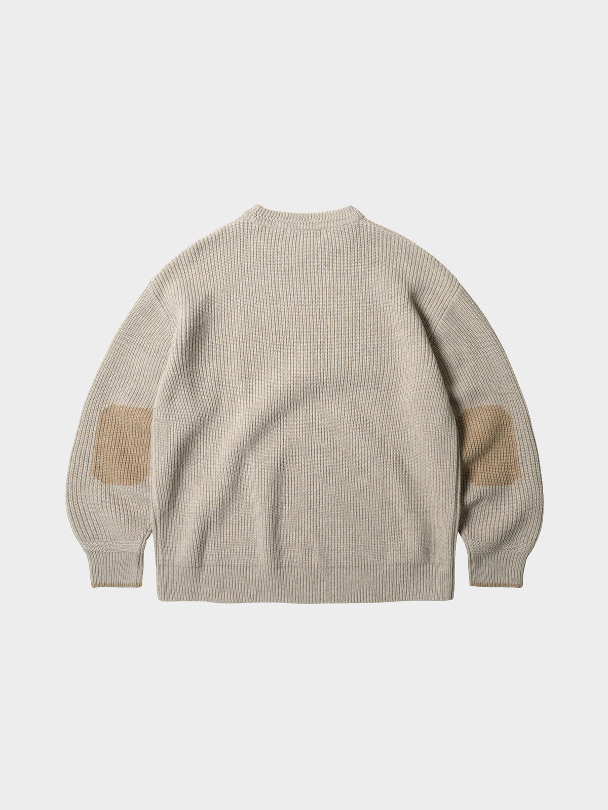 FrizmWORKS Patch Round Pullover Knit in Farbe oatmeal