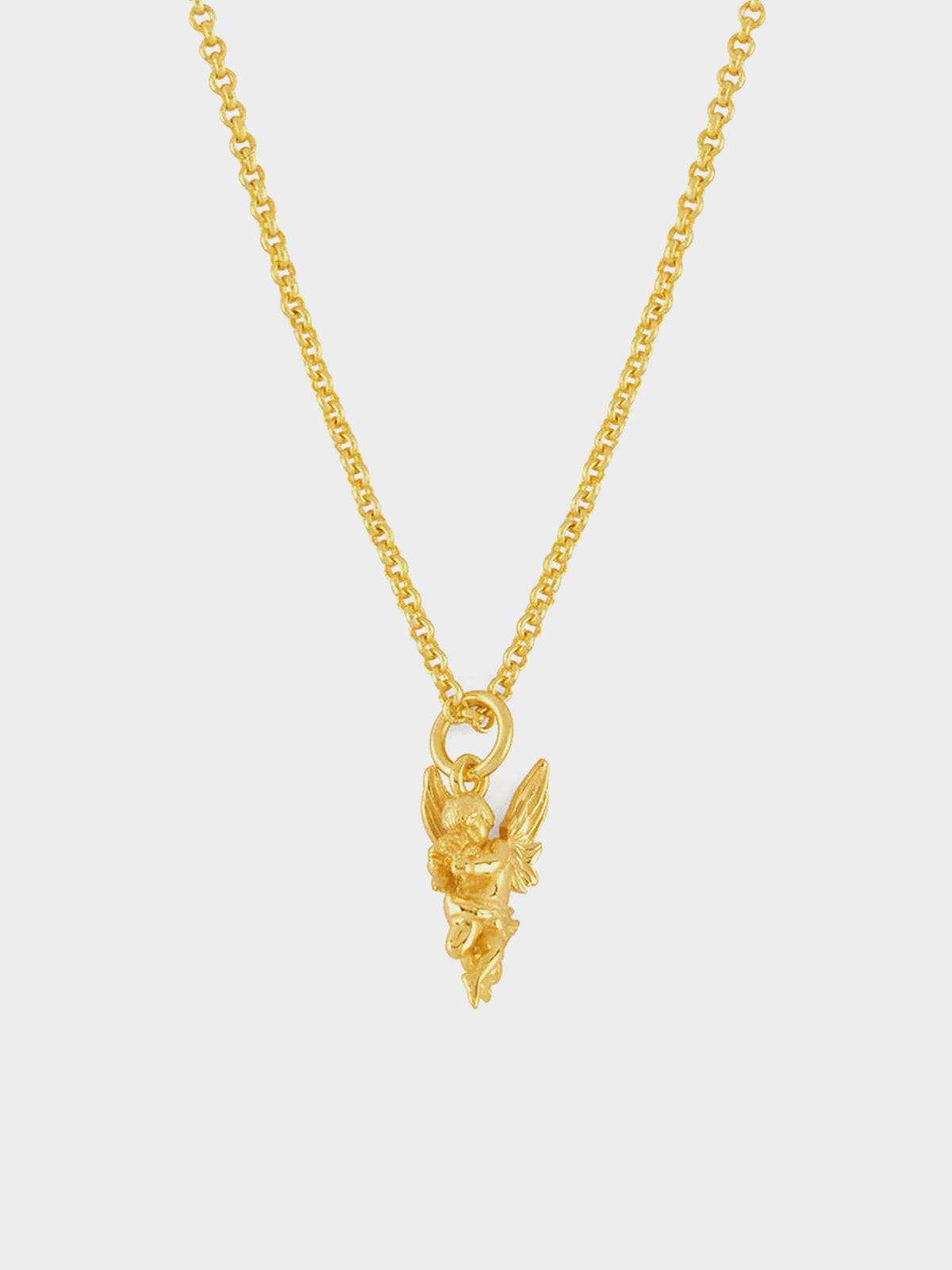 Gold Cherub Necklace in Farbe gold