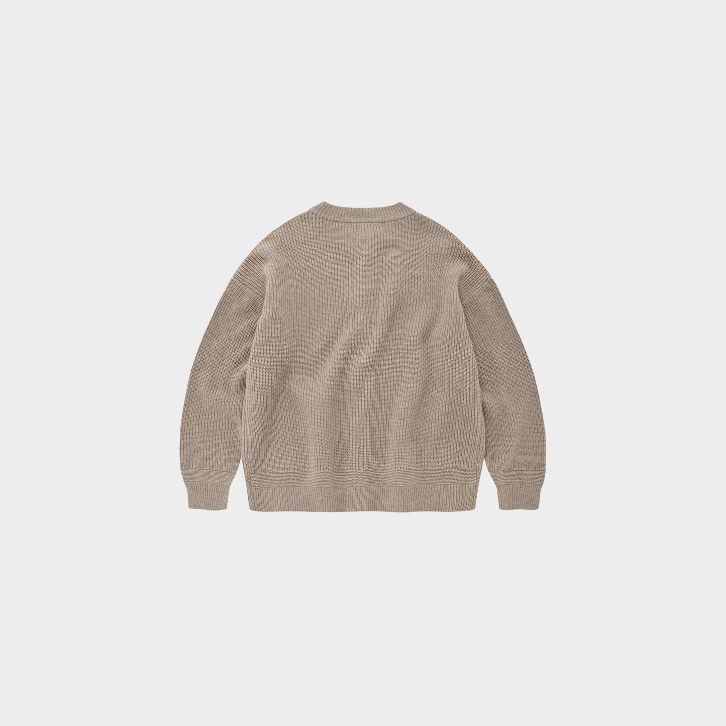 Frizmworks Heavy Wool Round Cardigan in Farbe oatmeal