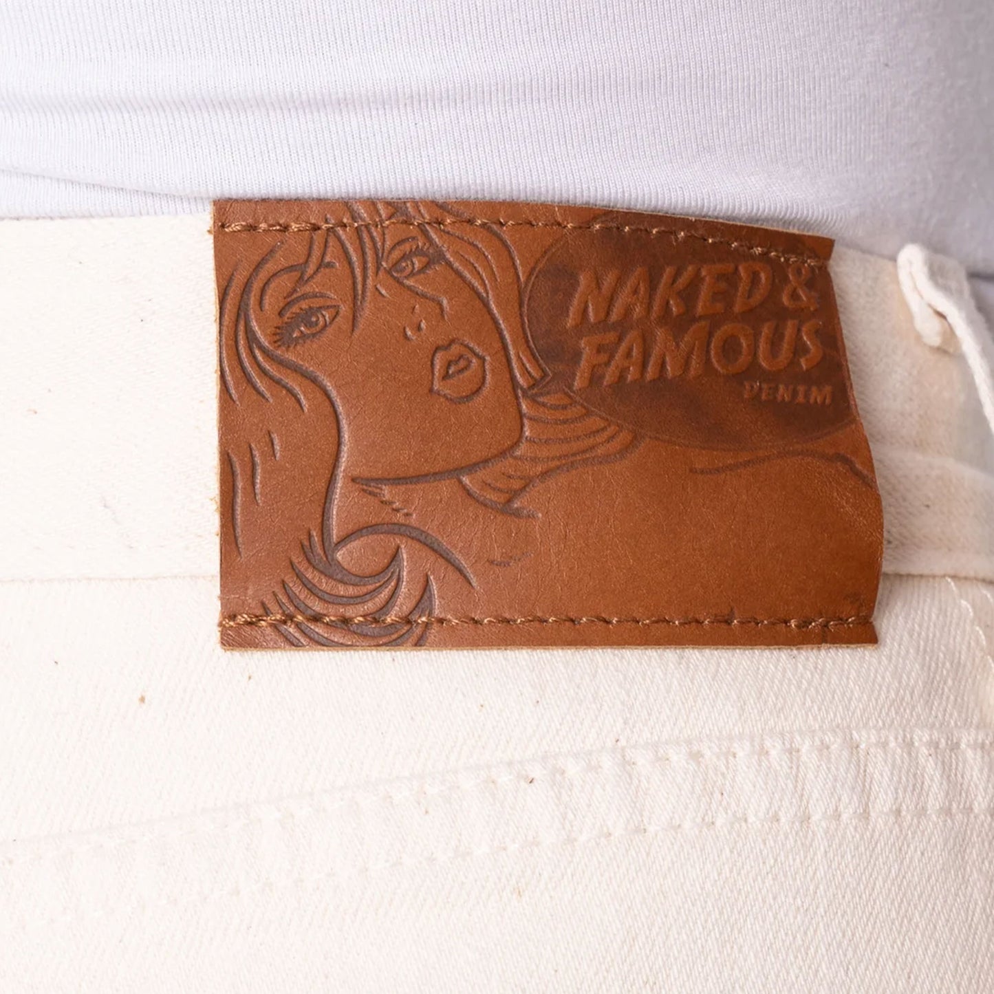 Naked and Famous Women's - Classic - Natural Seed Denim in Farbe natural