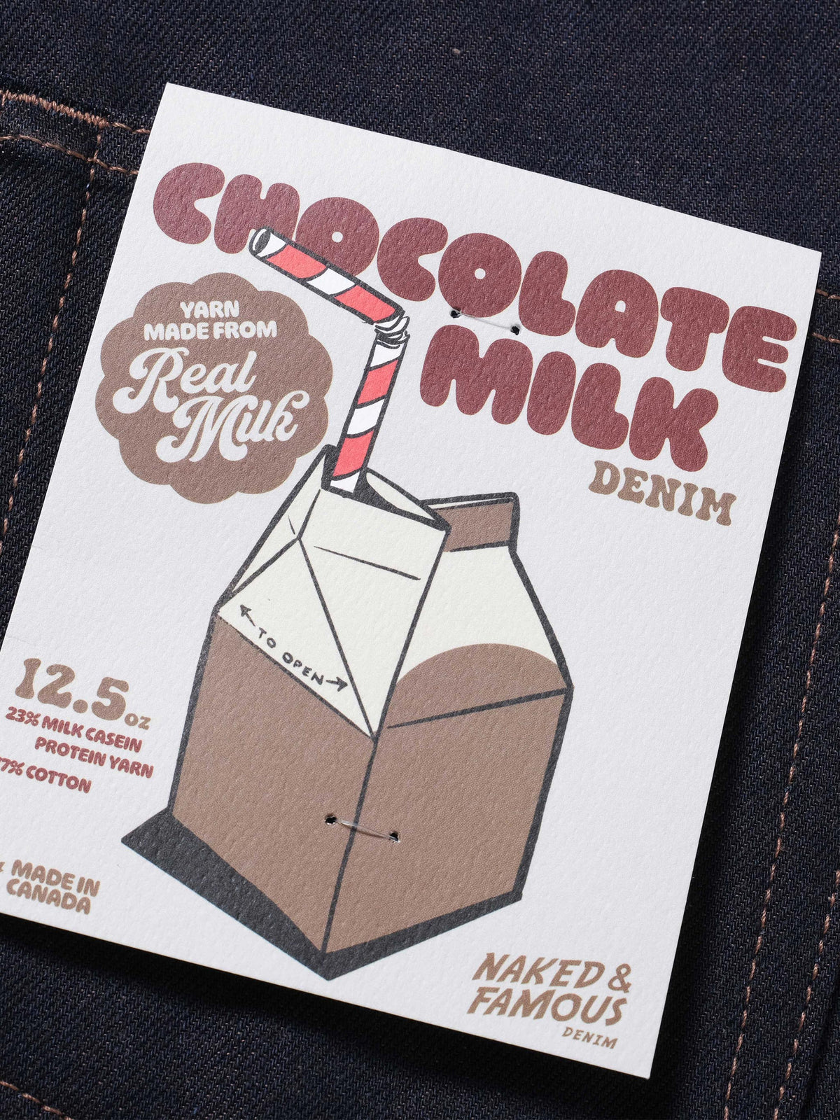Naked & Famous Strong Guy - Chocolate Milk Selvedge in Farbe indigo