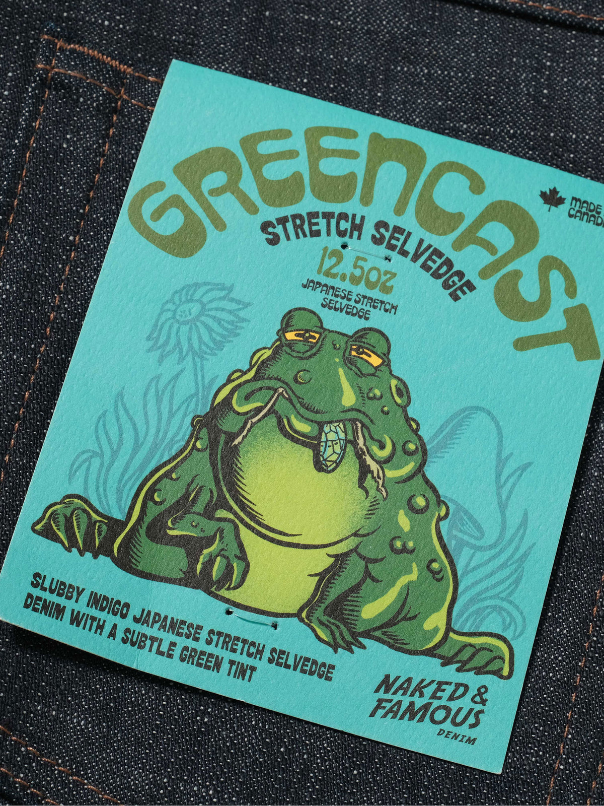 Naked & Famous True Guy - Greencast Stretch Selvedge in Farbe indigo