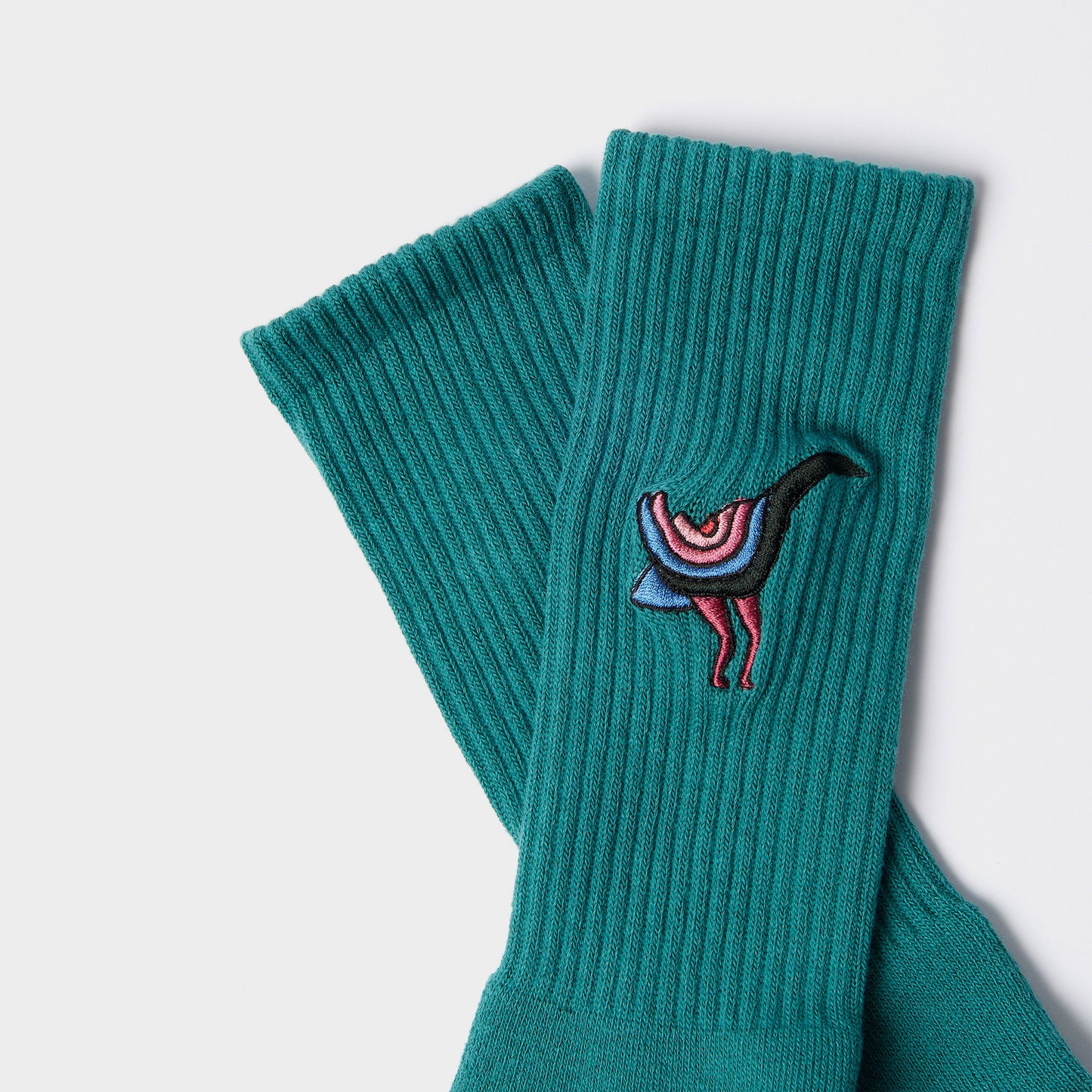Angry Duck Crew Socks Green in Farbe pinegreen