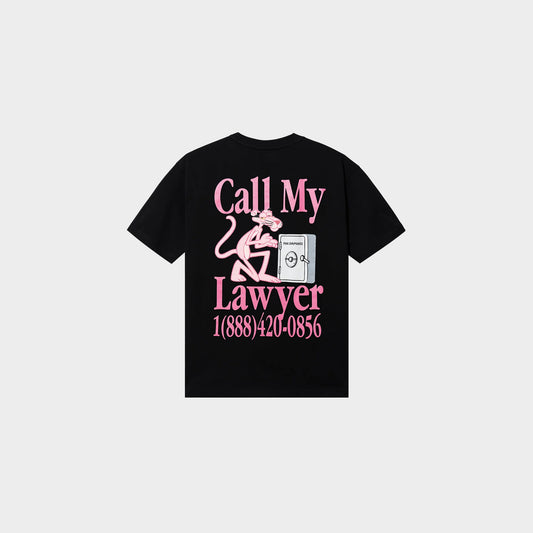 Market Pink Panther Call My Lawyer T-Shirt Black in Farbe black