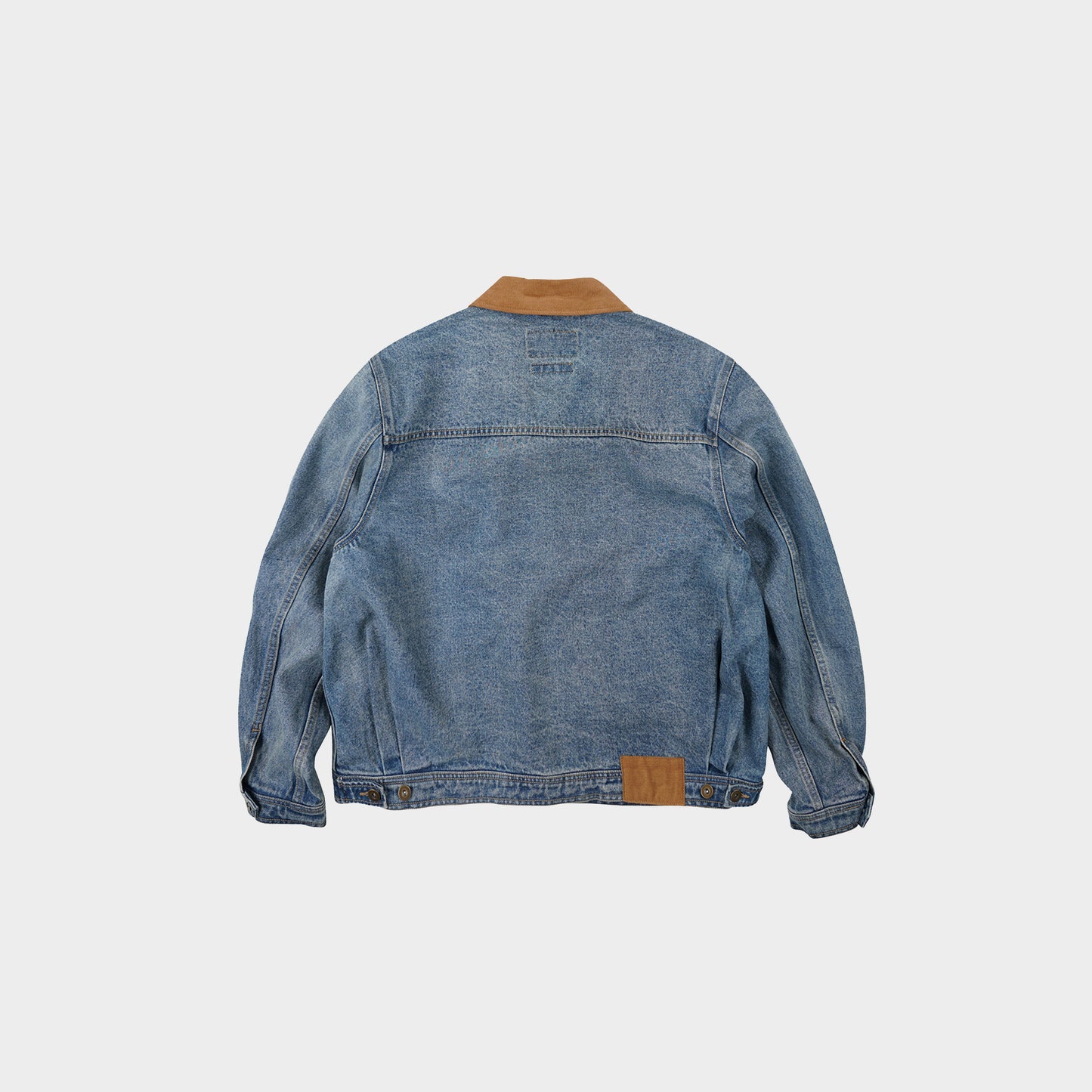 FrizmWORKS Washed Denim Trucker Jacket in Farbe blue