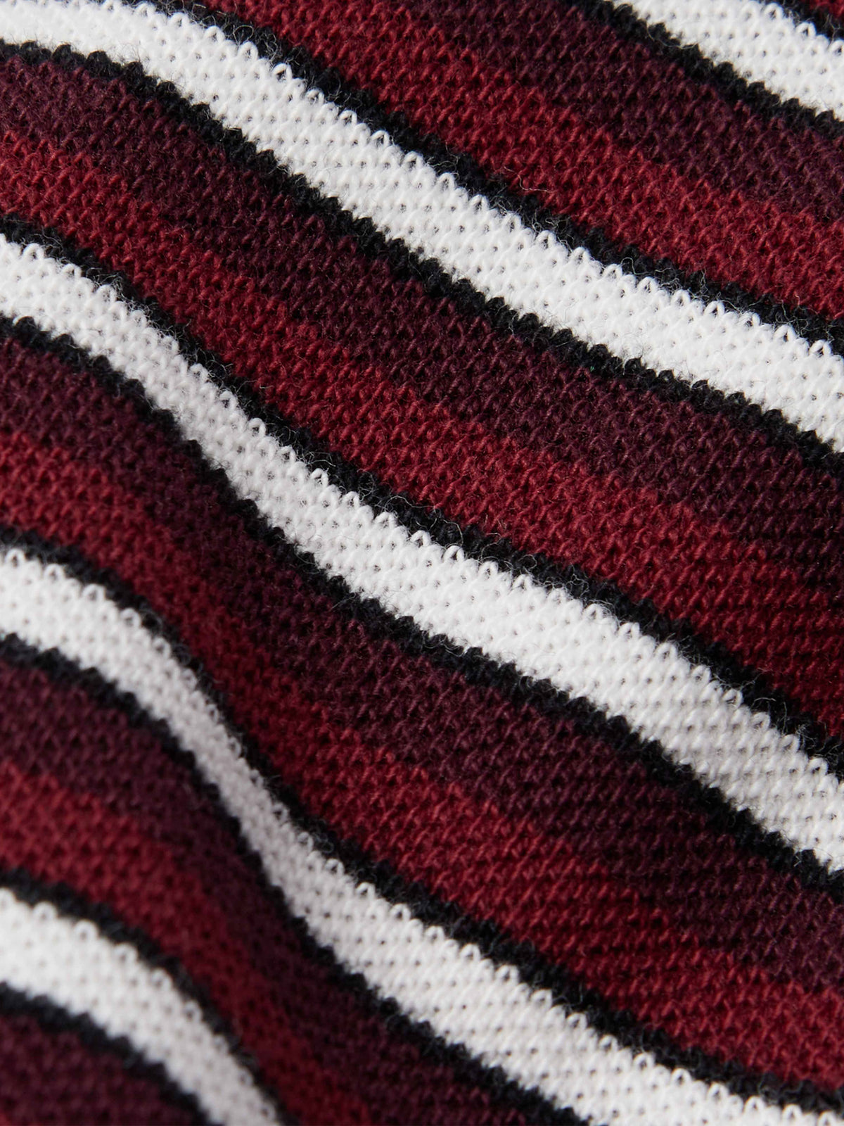 by Parra Tripped Stripes Pique Long Sleeve T-Shirt in Farbe dark_red
