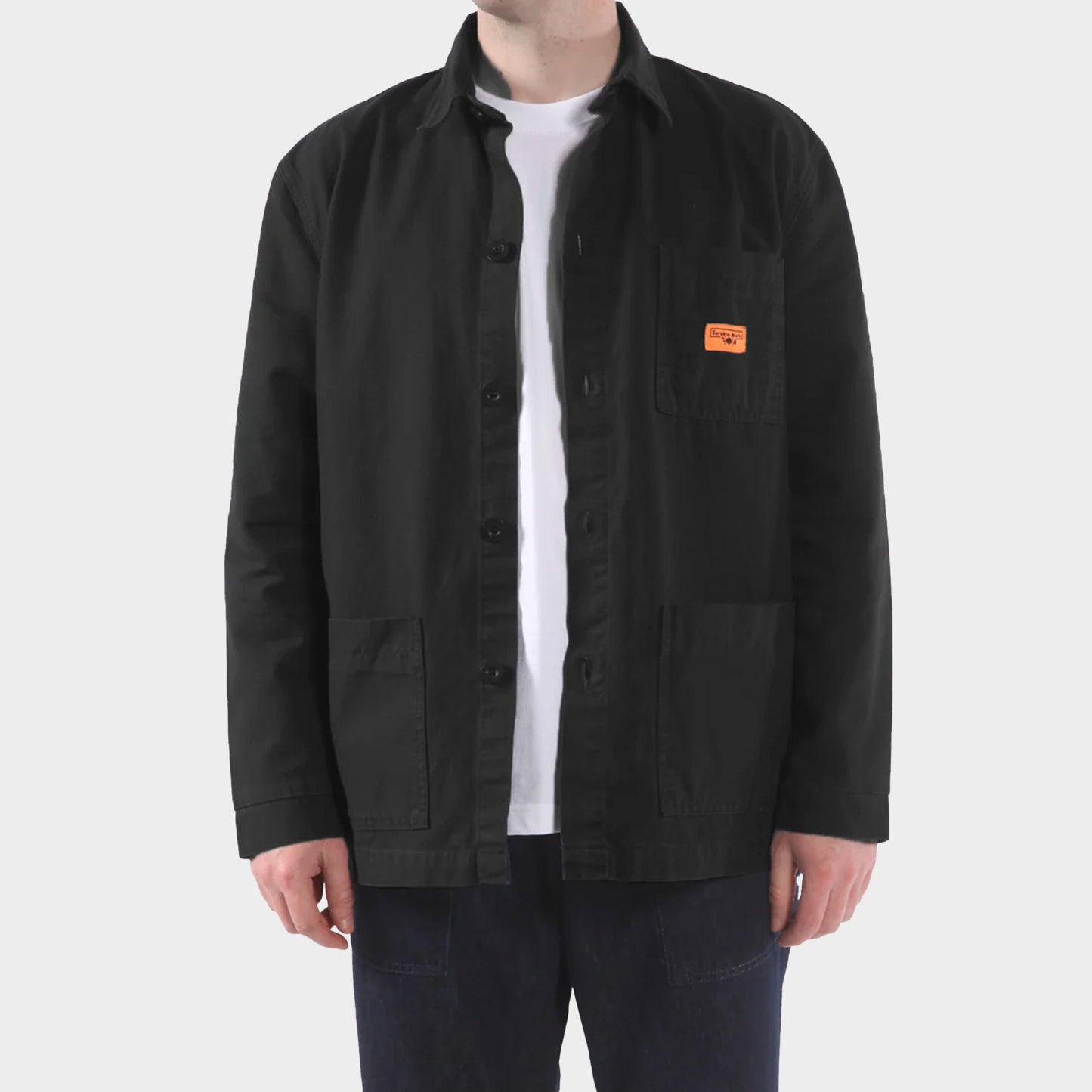 Service Works Canvas Coverall Jacket am model