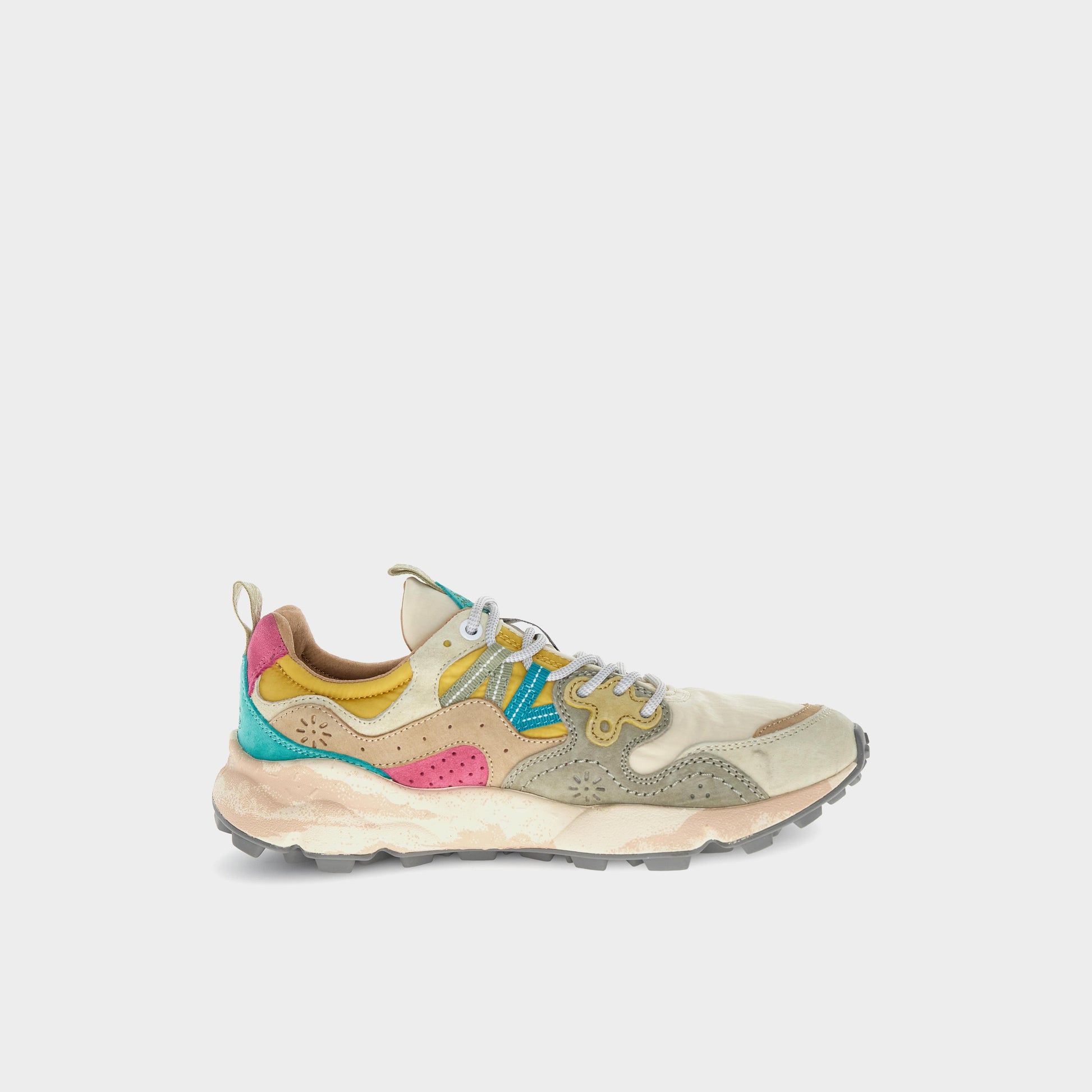 Flower Mountain Yamano 3 Uni Suede Nylon Vanilla Taupe Pink in Farbe vanilla_taupe_pink