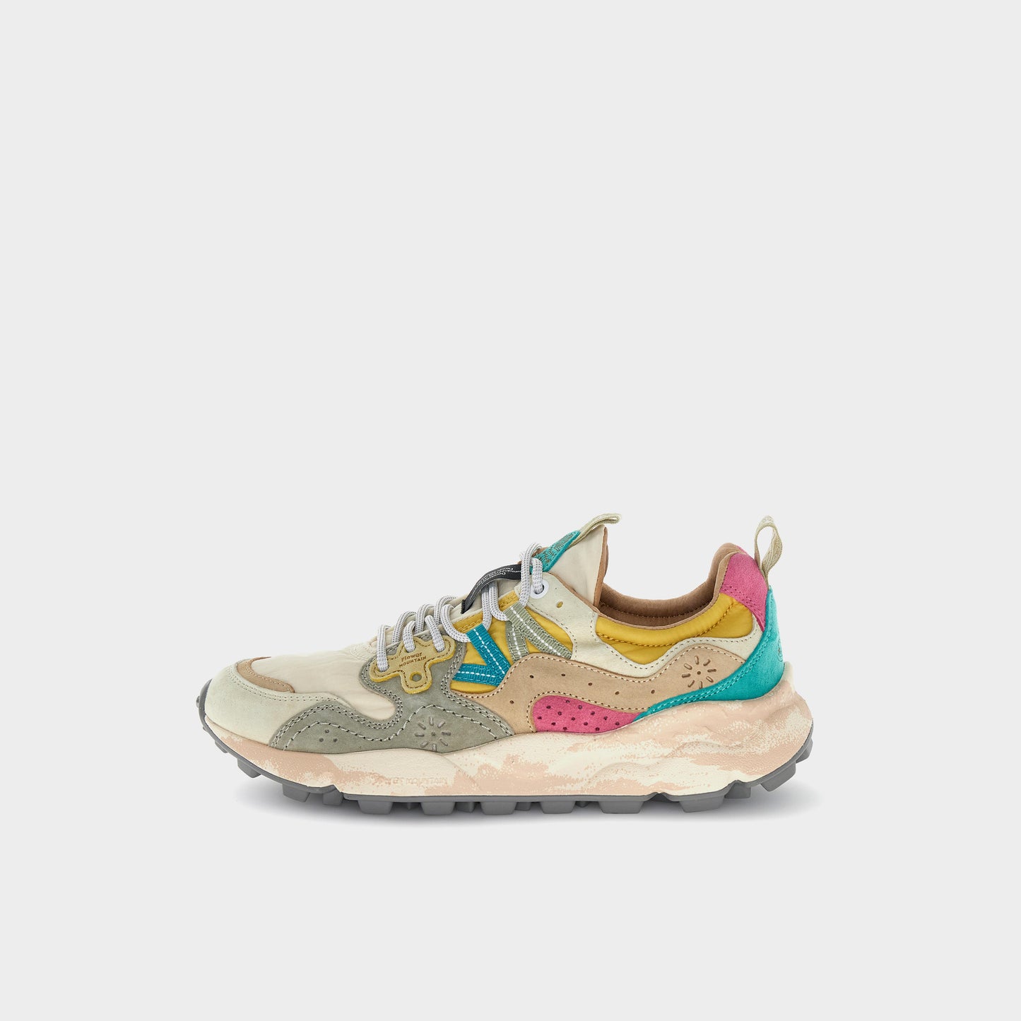Flower Mountain Yamano 3 Uni Suede Nylon Vanilla Taupe Pink in Farbe vanilla_taupe_pink