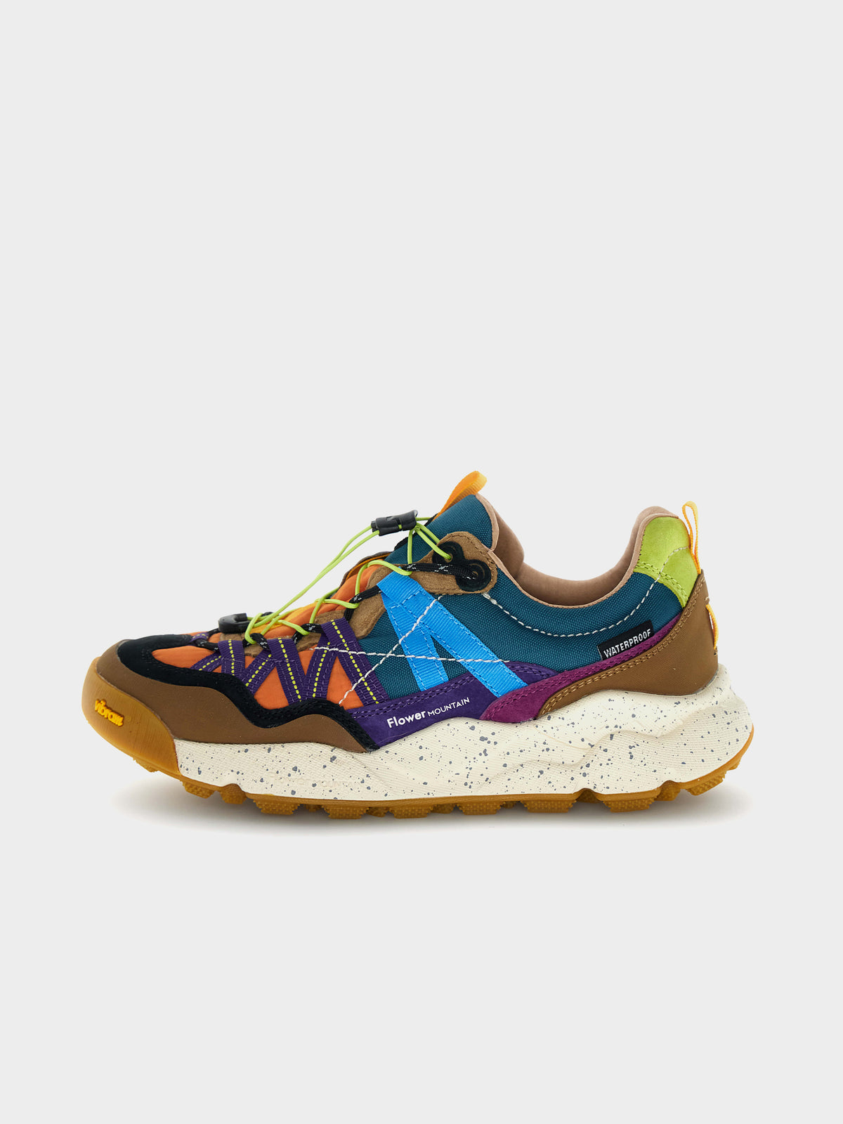 Flower Mountain Iwano 2 Uni Waterproof Suede Nylon in Farbe brown_orange_violet