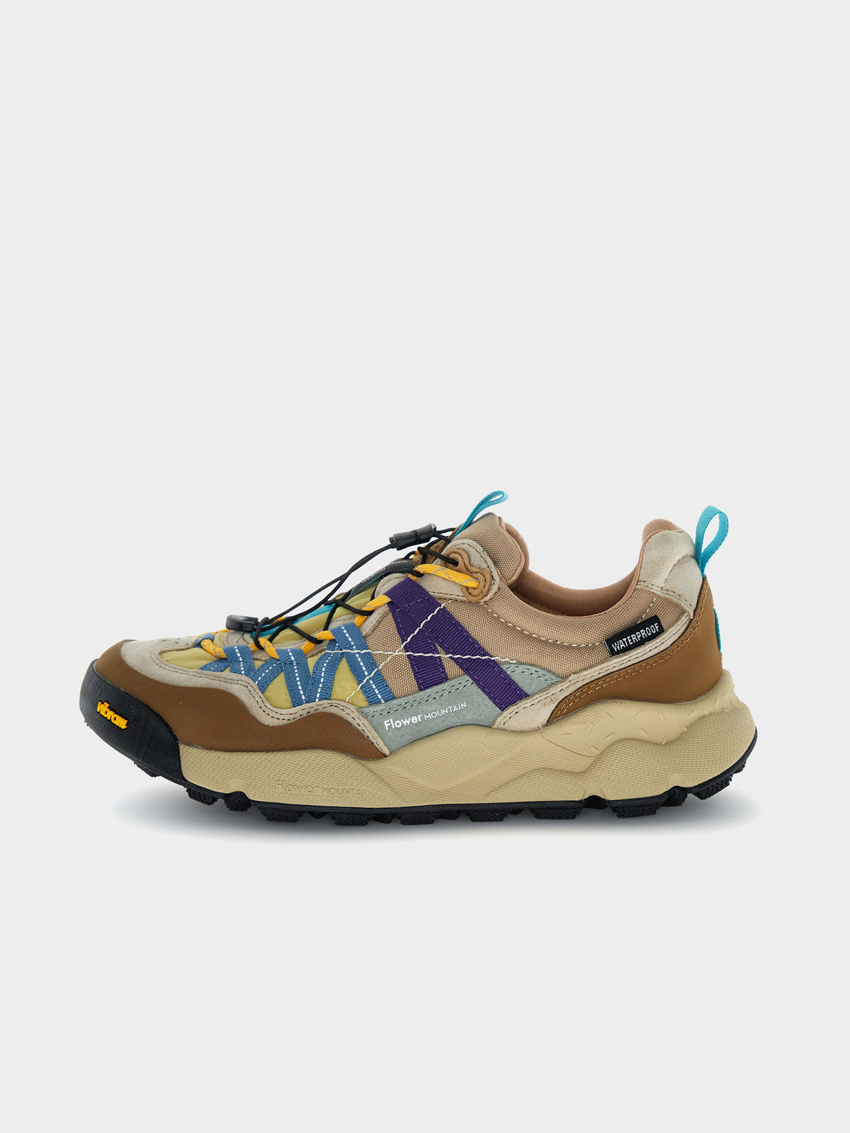 Flower Mountain Iwano 2 Uni Waterproof Suede Nylon in Farbe brown_beige_taupe
