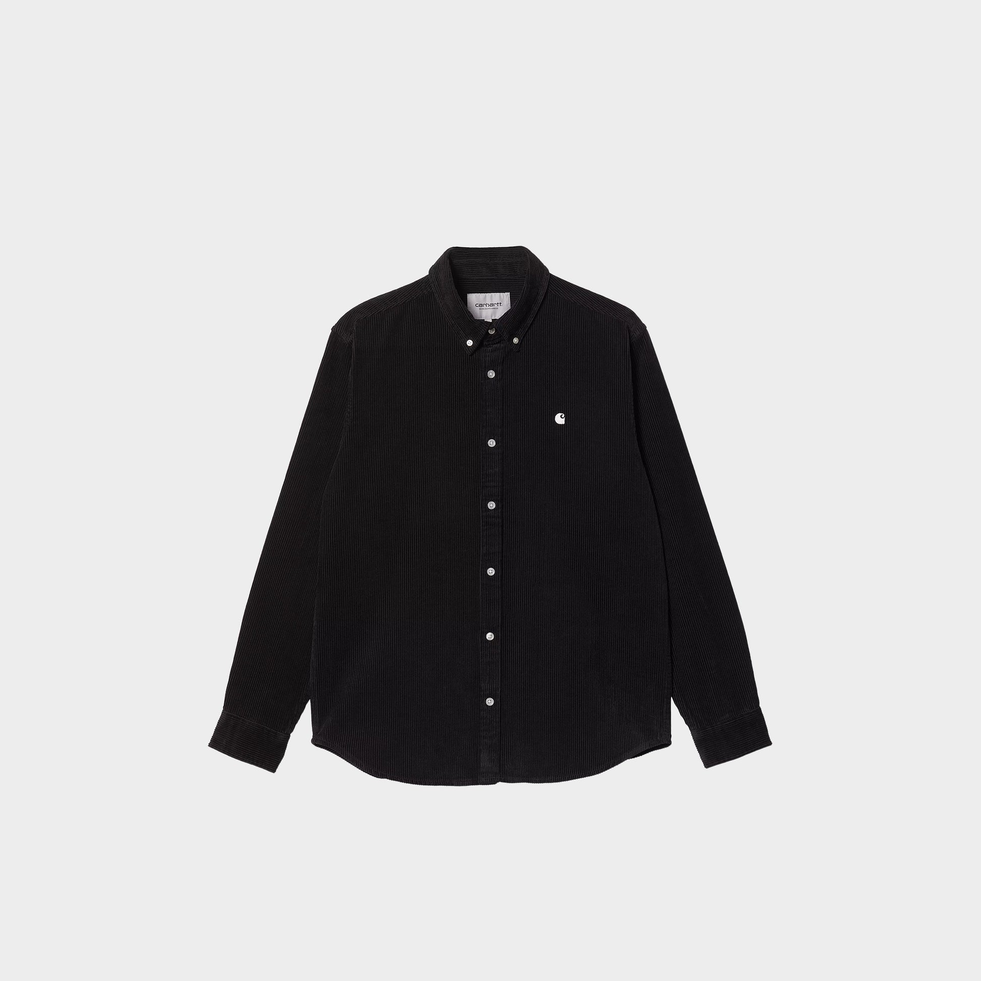 Carhartt WIP L/S Madison Cord Shirt in Farbe black_wax