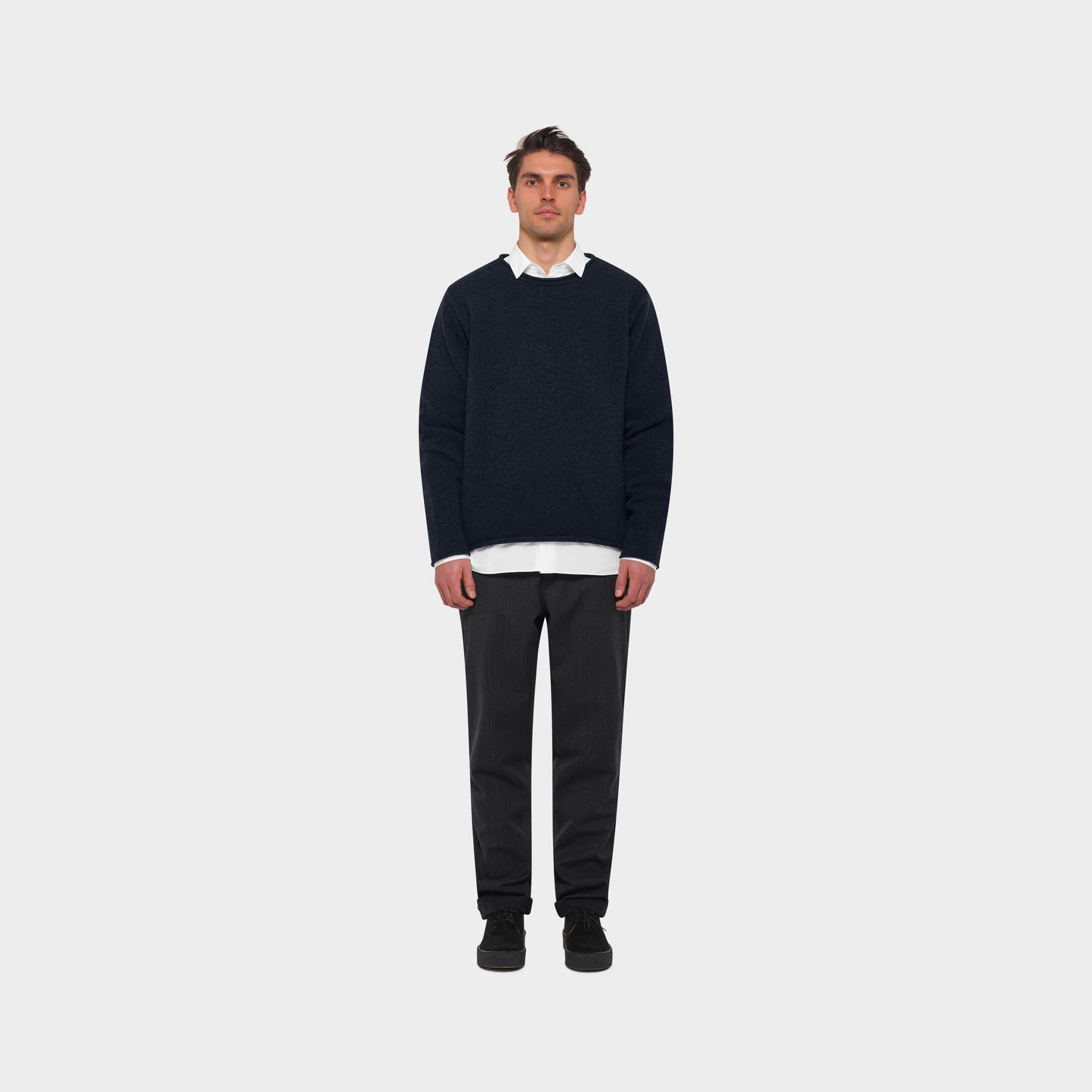OMEN Pullover Christo Futter Lambswool am model