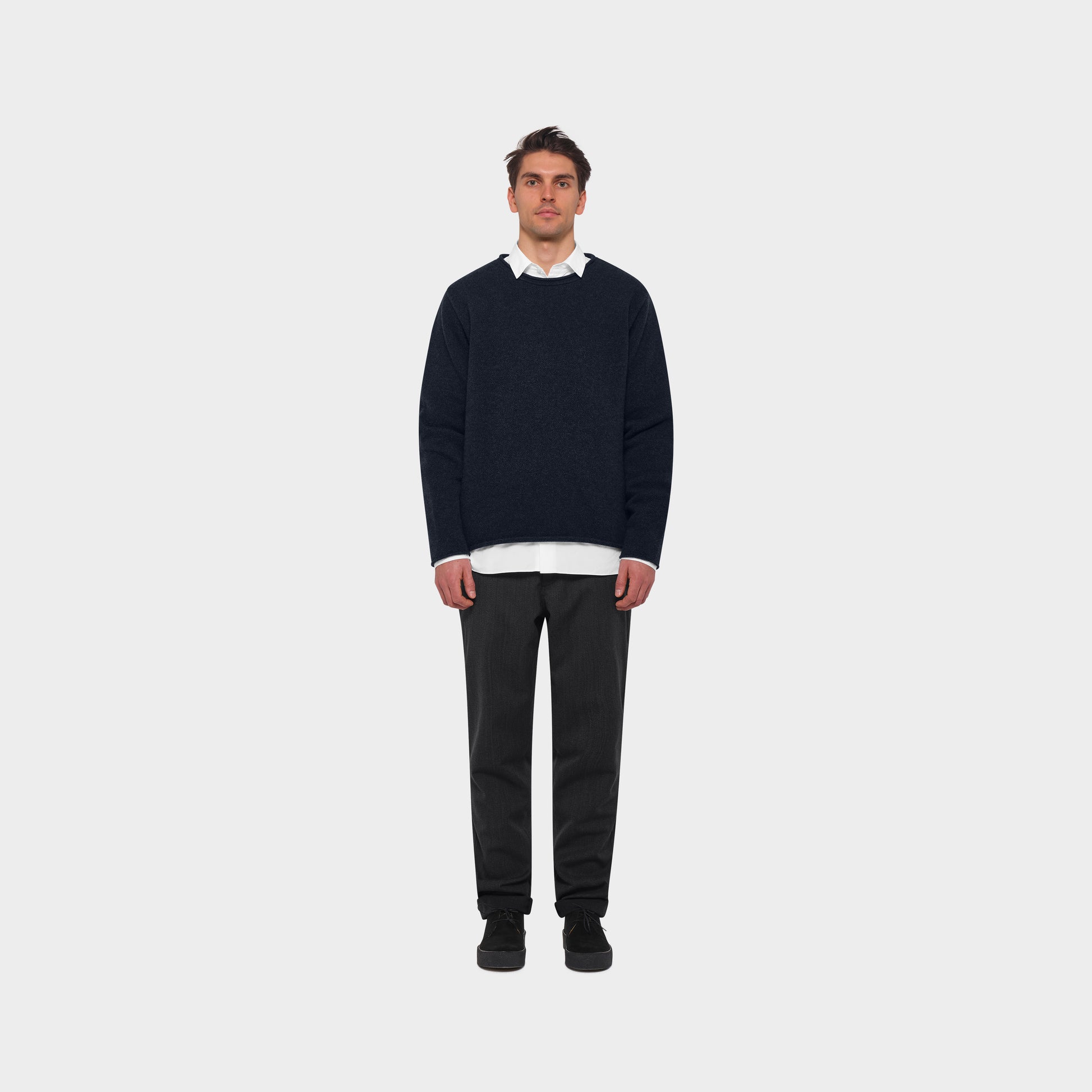 OMEN Pullover Christo Futter Lambswool am model