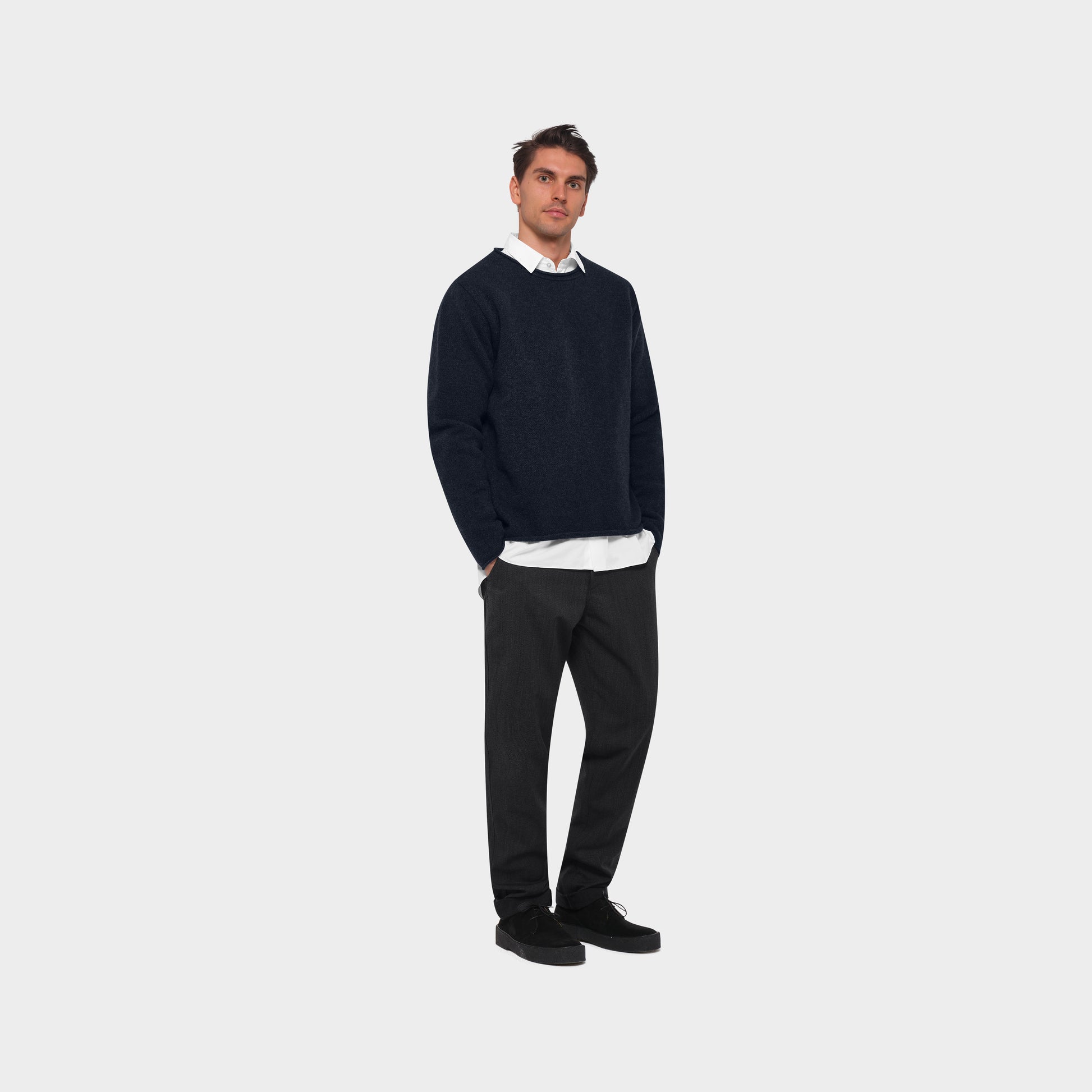 OMEN Pullover Christo Futter Lambswool am model
