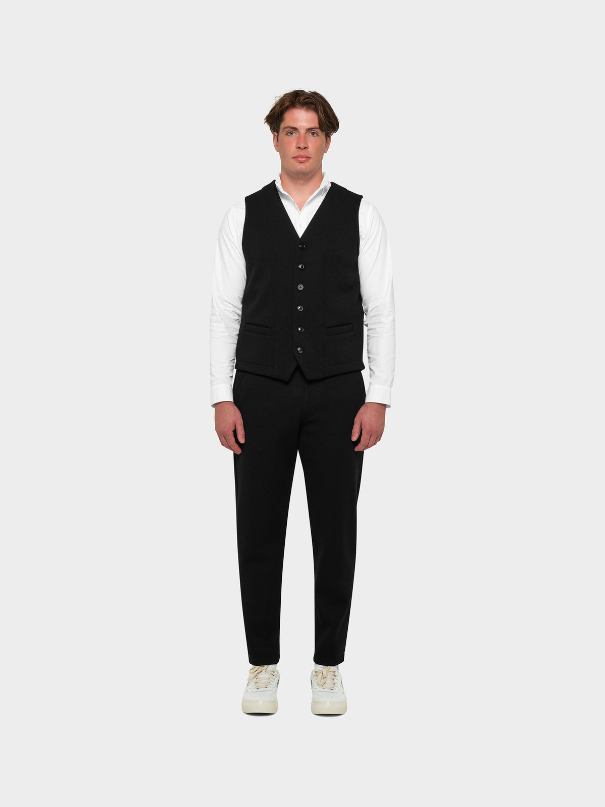 OMEN Weste Herbert Strick PS am model