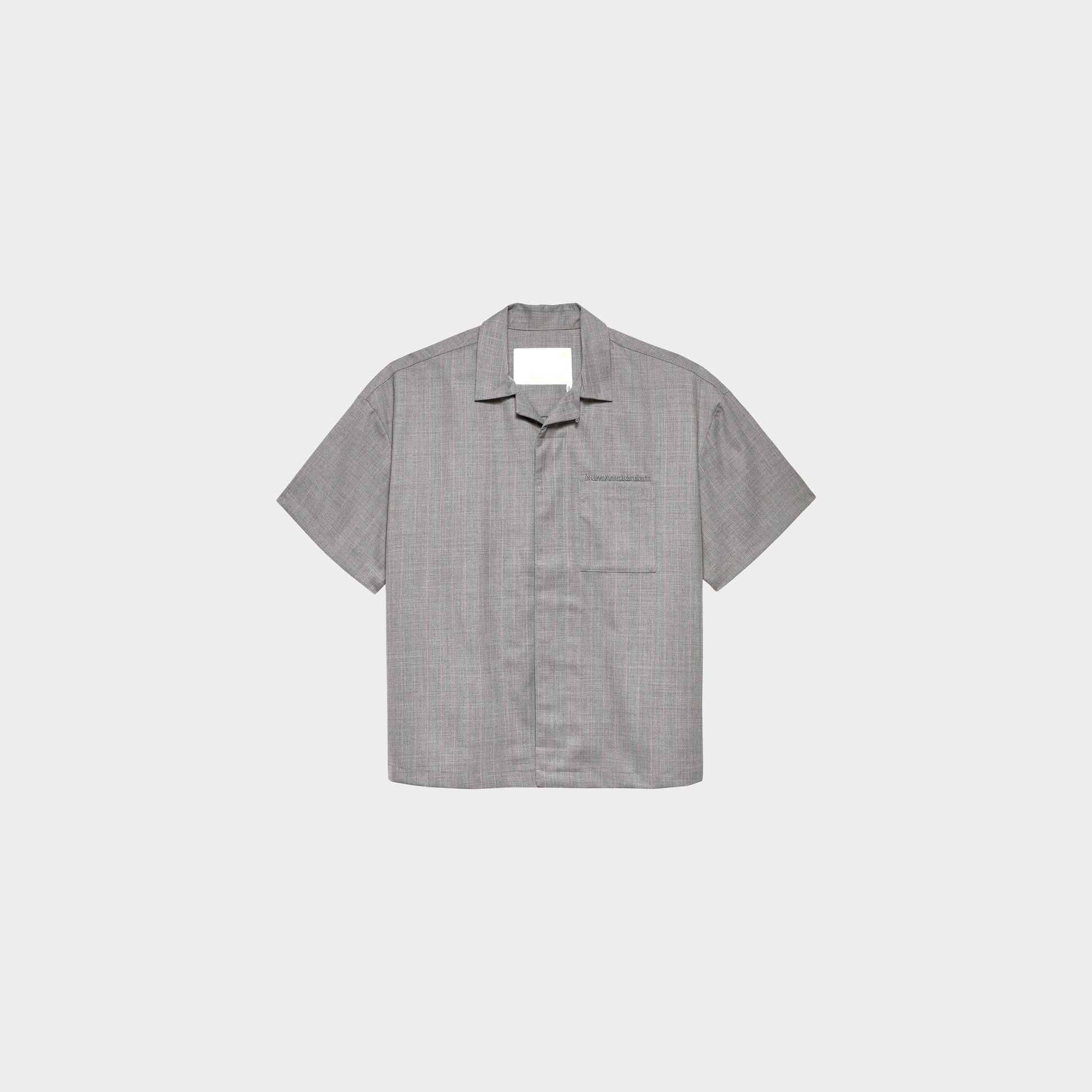 New Amsterdam Surf Association Wijk Shirt Wool Grey Pink in Farbe grey_pink