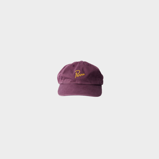 by Parra Script Logo 6 Panel Hat in Farbe dark_violet