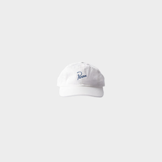 by Parra Script Logo 6 Panel Hat in Farbe white