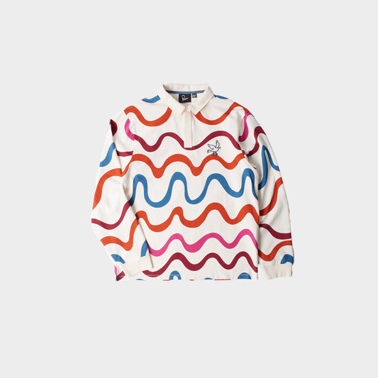 by Parra Colored Soundwave Polo Shirt in Farbe offwhite