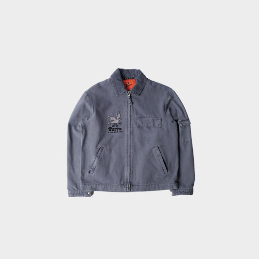 by Parra Twilled Bird Wheel Jacket in Farbe washed_blue
