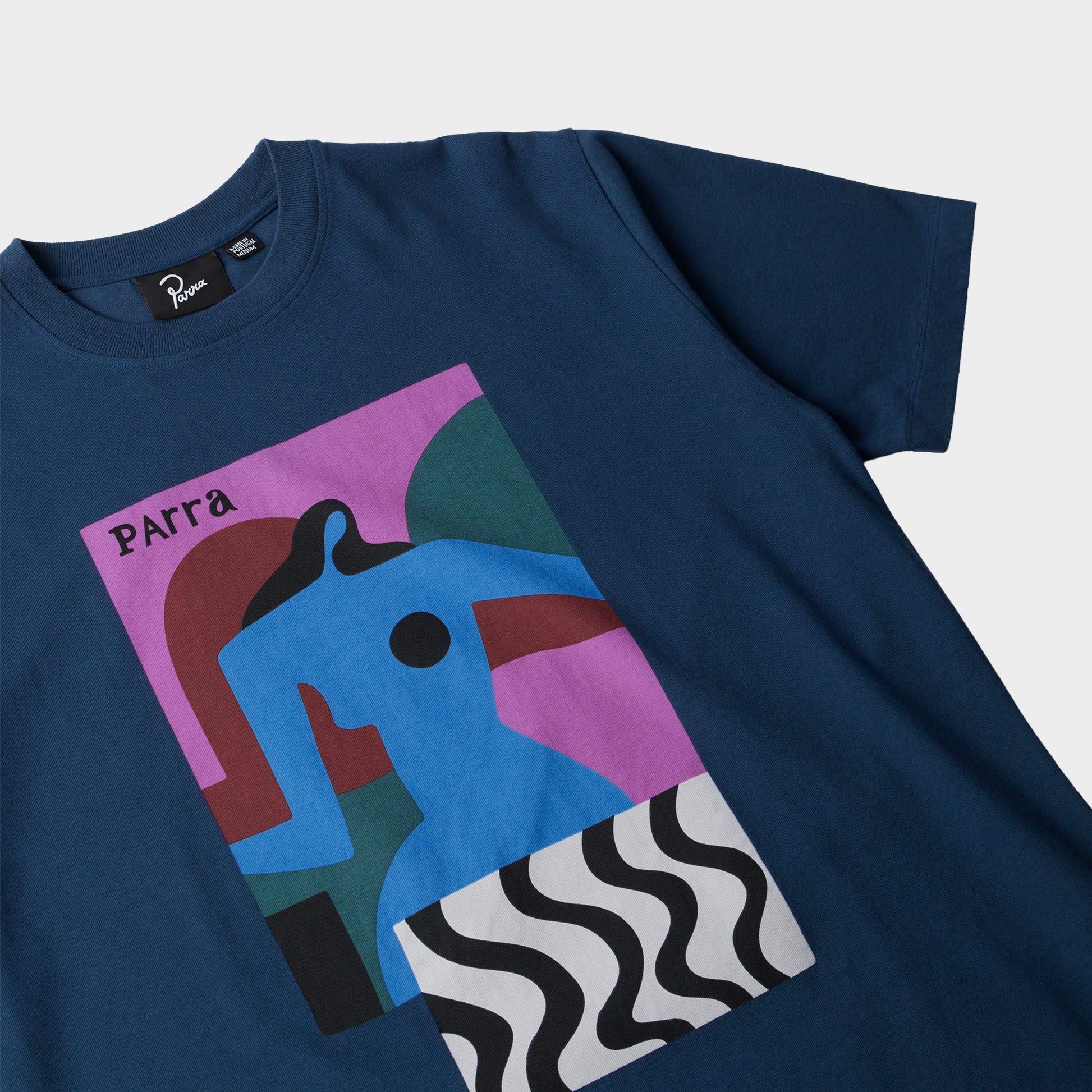 by Parra Distortion Table T-Shirt in Farbe navy_blue