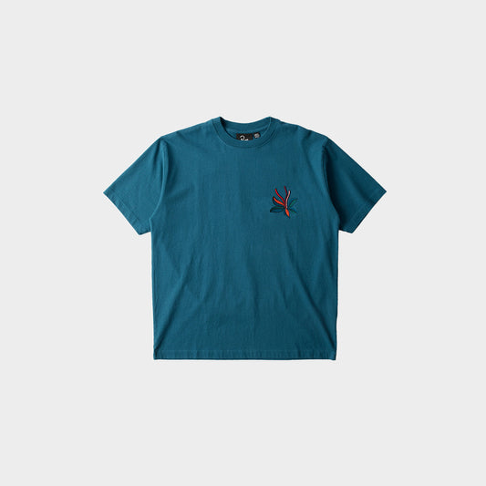 by Parra Stand Off T-Shirt in Farbe deep_sea_green