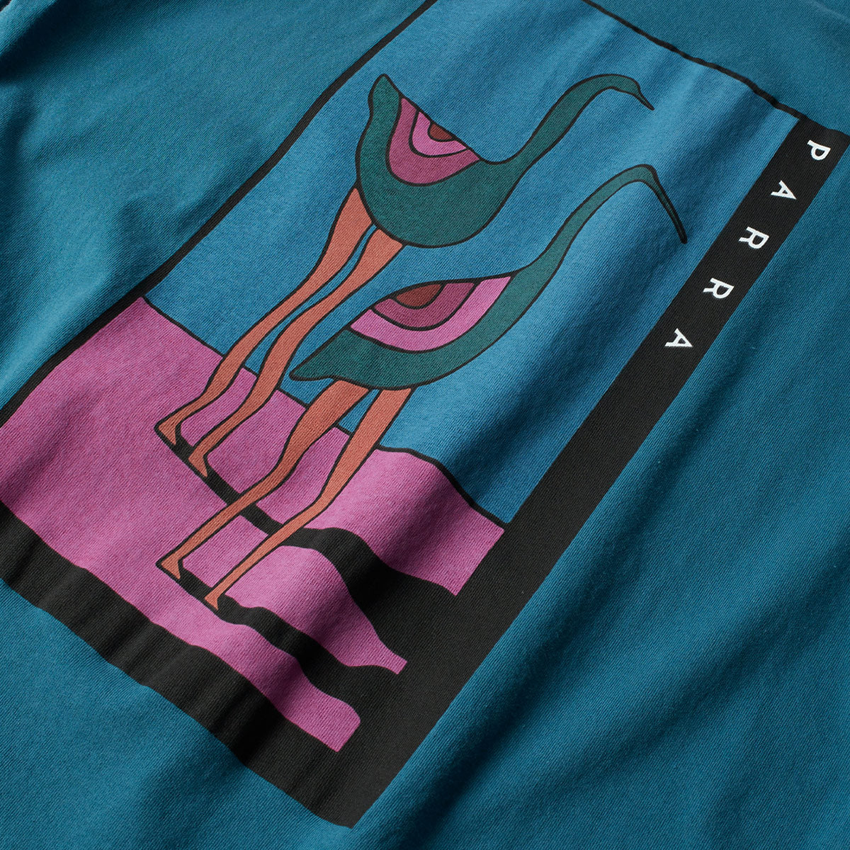 by Parra Stand Off T-Shirt in Farbe deep_sea_green