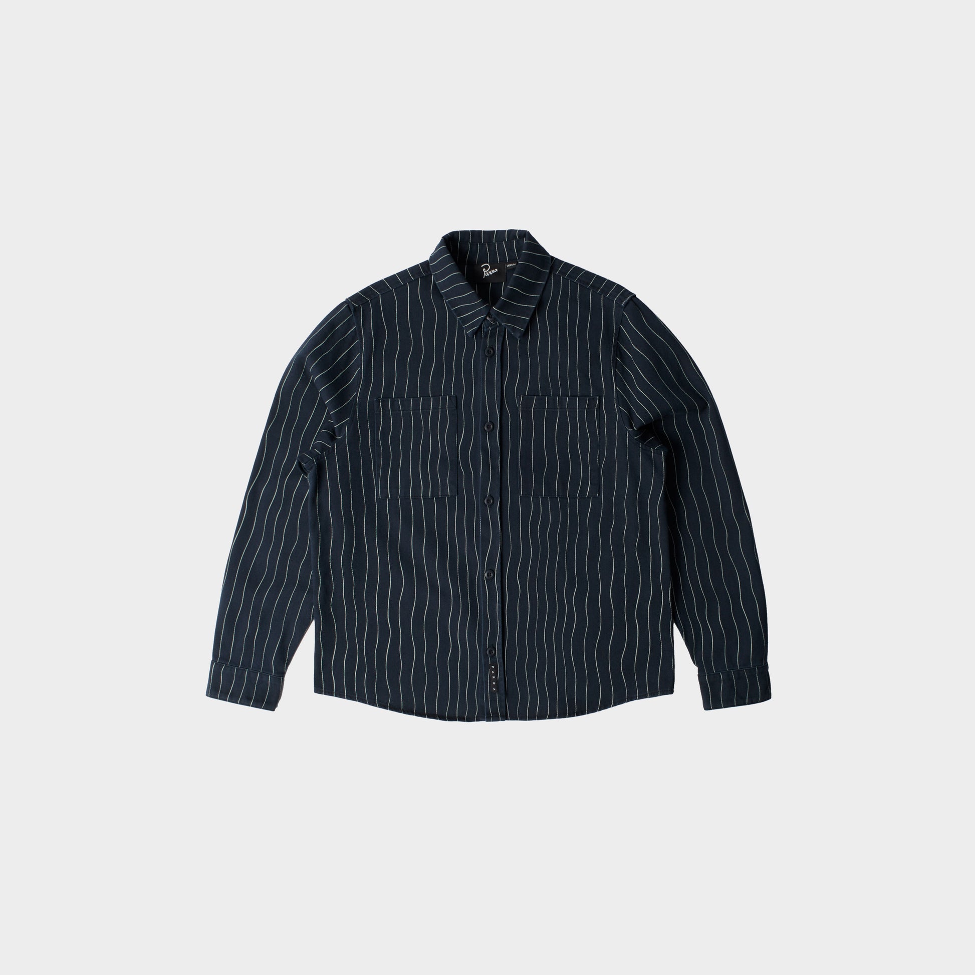 by Parra Meandering Lines Shirt in Farbe navy_blue