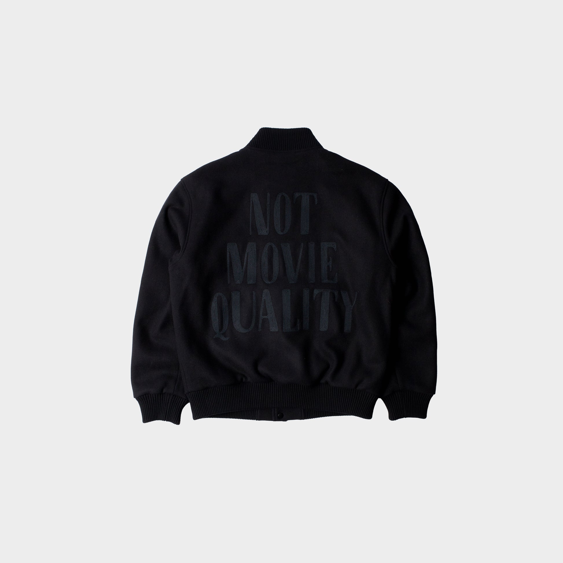 byParra Not Movie Quality Varsity Jacket in Farbe black