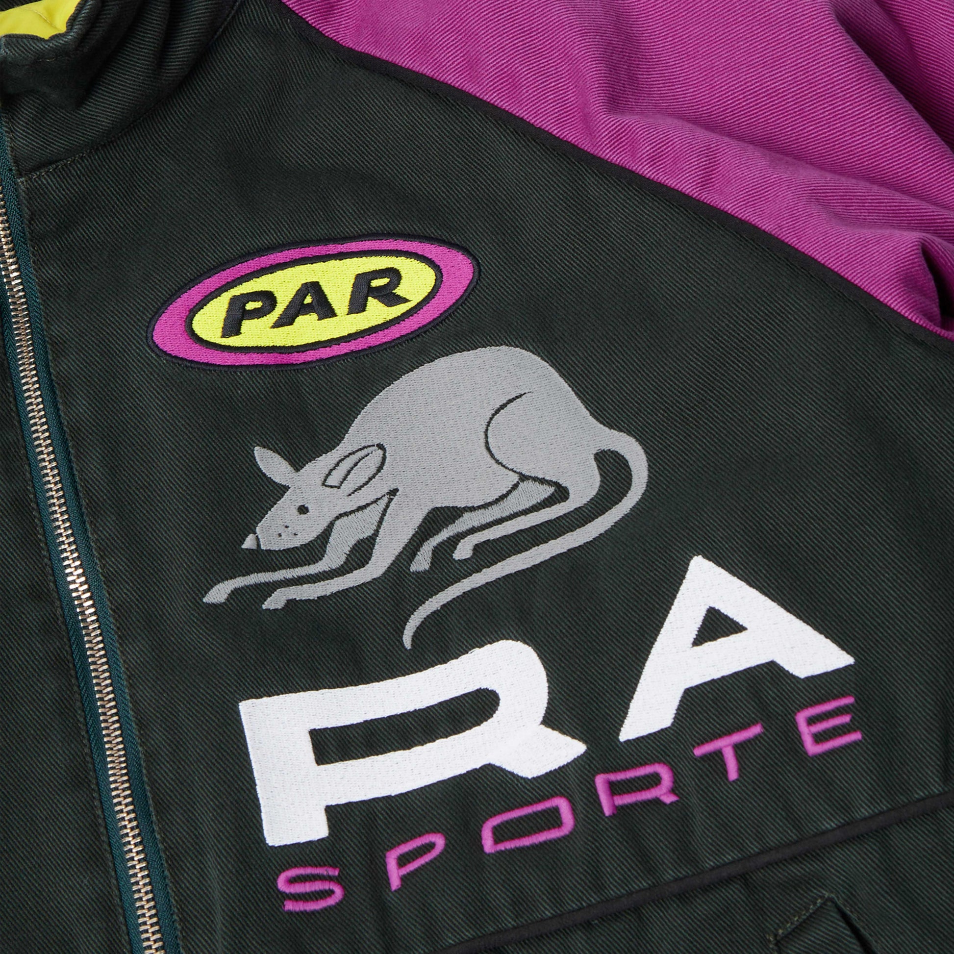 byParra Owl Meets Rat Racing Jacket in Farbe purple_pink