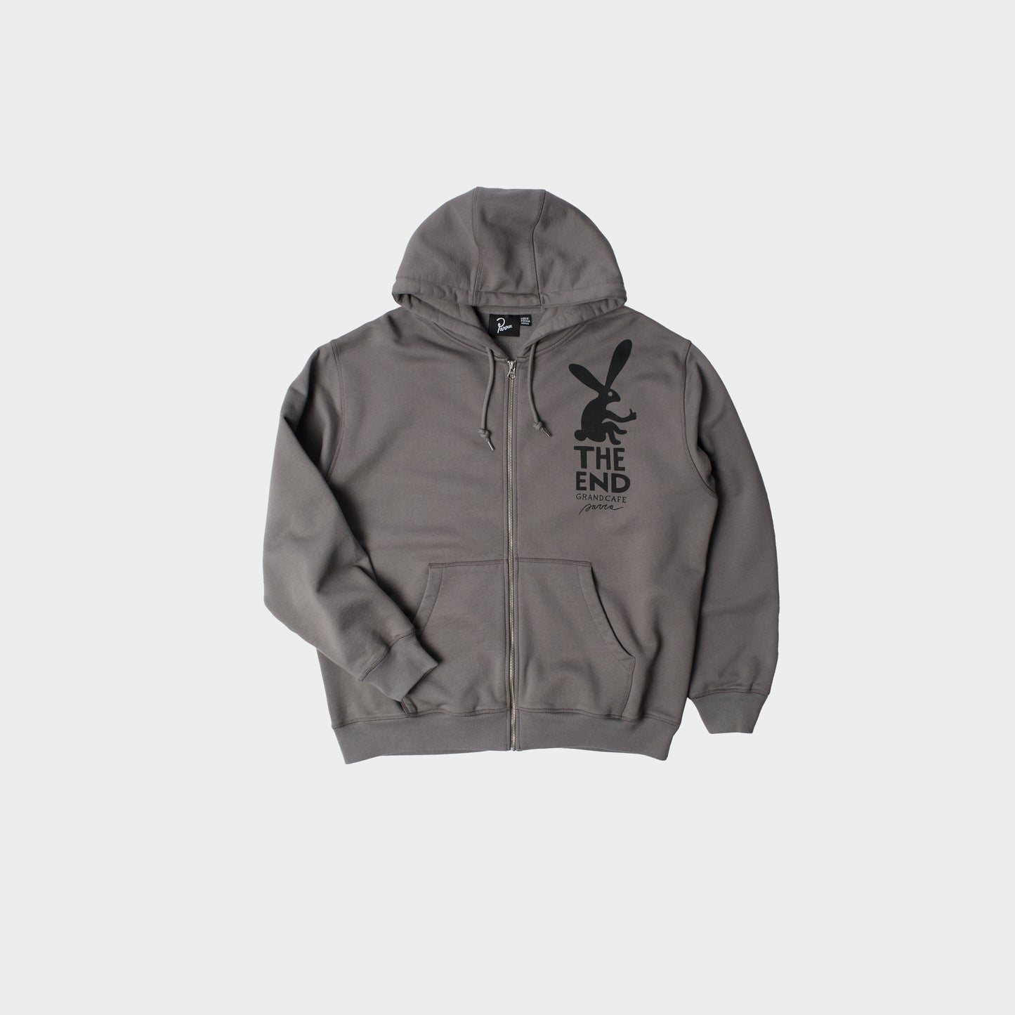 byParra End The Bunny Zip Hooded Sweatshirt in Farbe grey