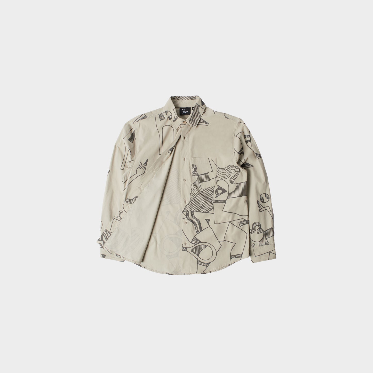 byParra Pen Drawings Shirt in Farbe sand